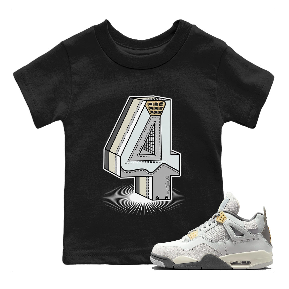 Number Statue Kids Tops - Air Jordan 4 Craft