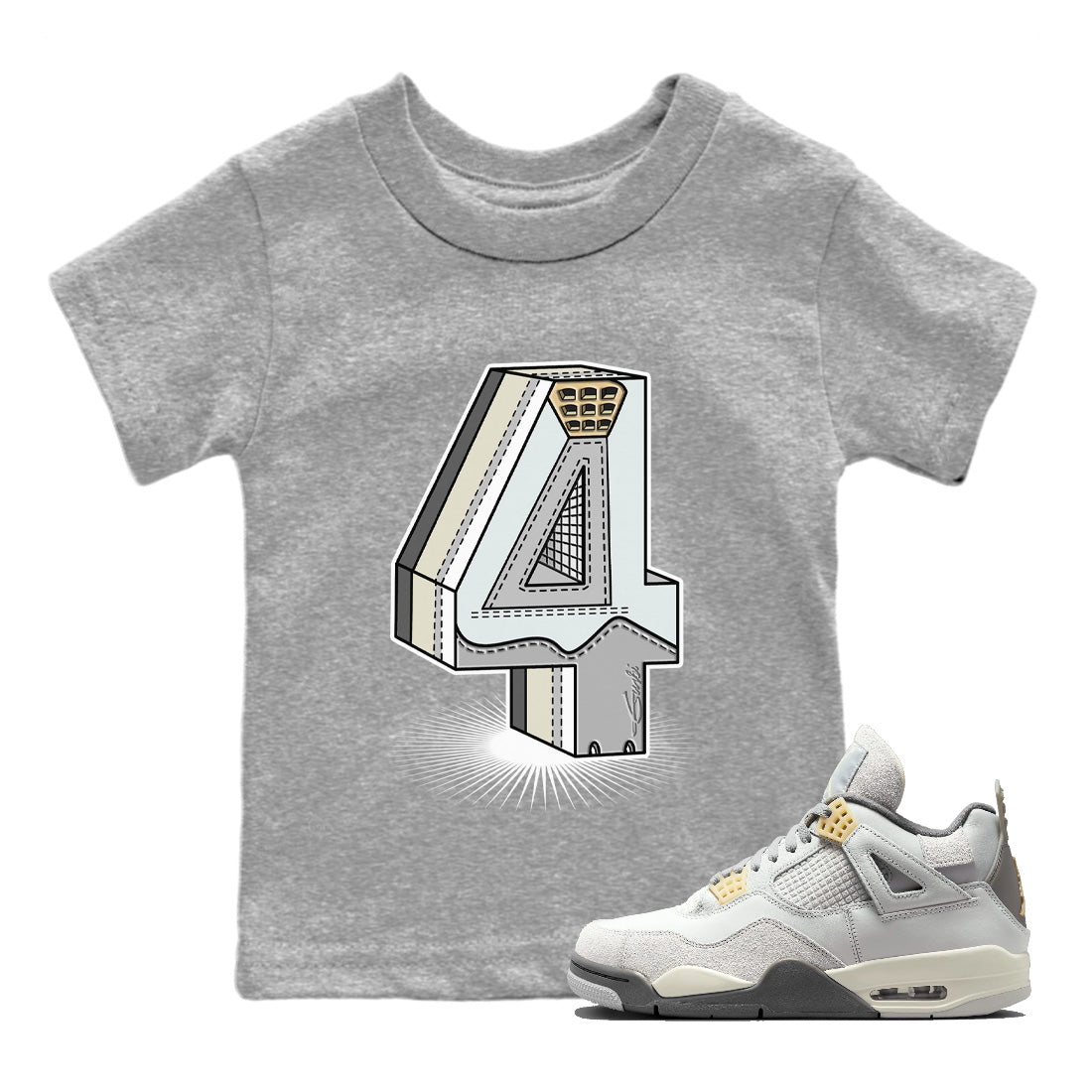 Number Statue Kids Tops - Air Jordan 4 Craft