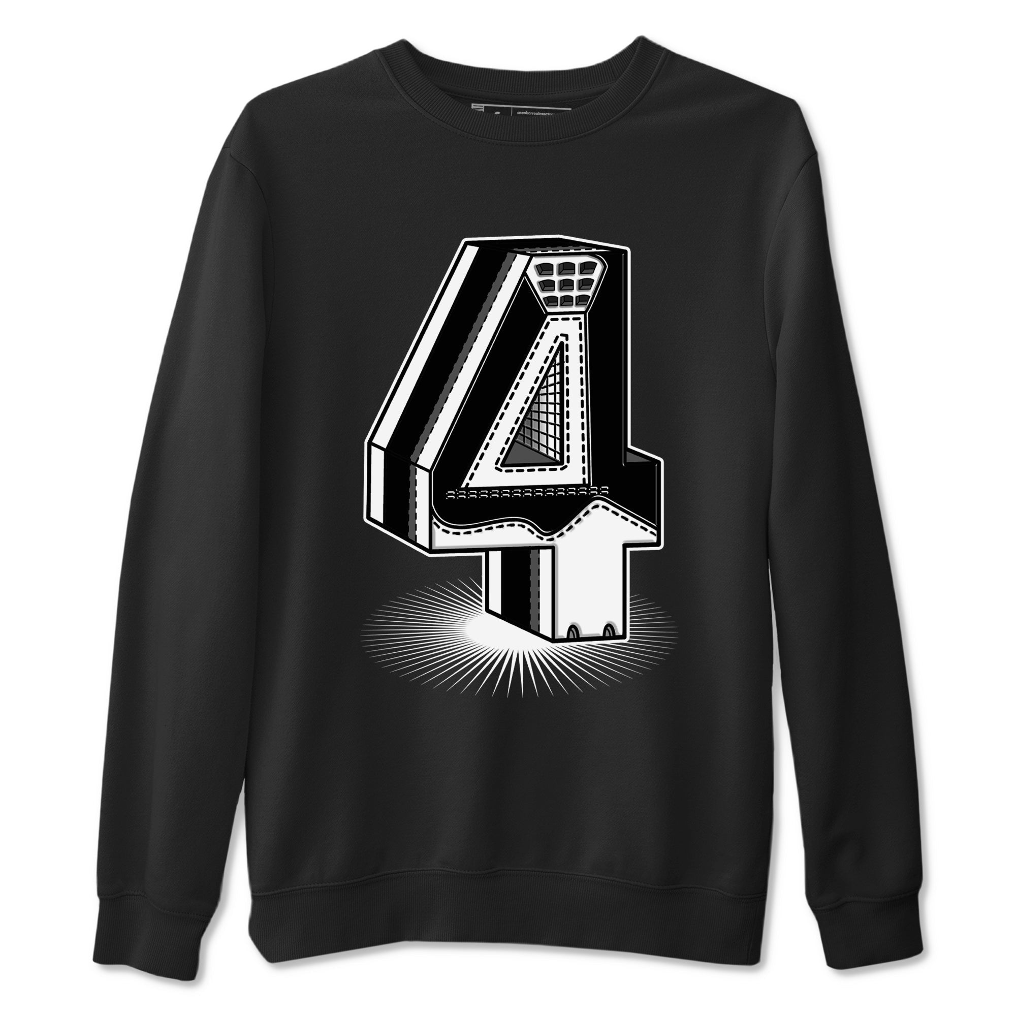 Number Statue snkmatch Tees - Air Jordan 4 White Thunder