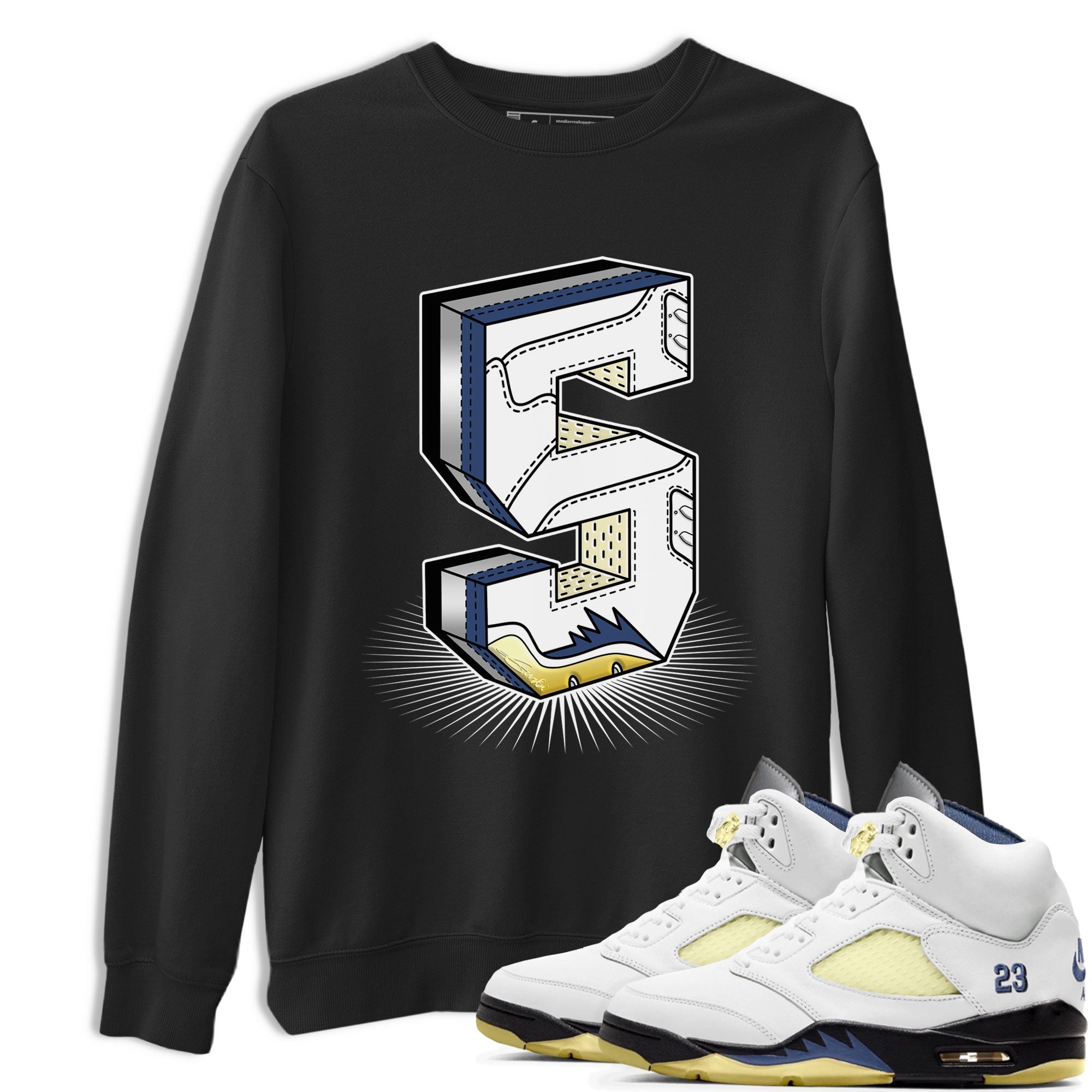 Number Statue snkmatch Tee - Air Jordan 5 A Ma Maniere x Photon Dust