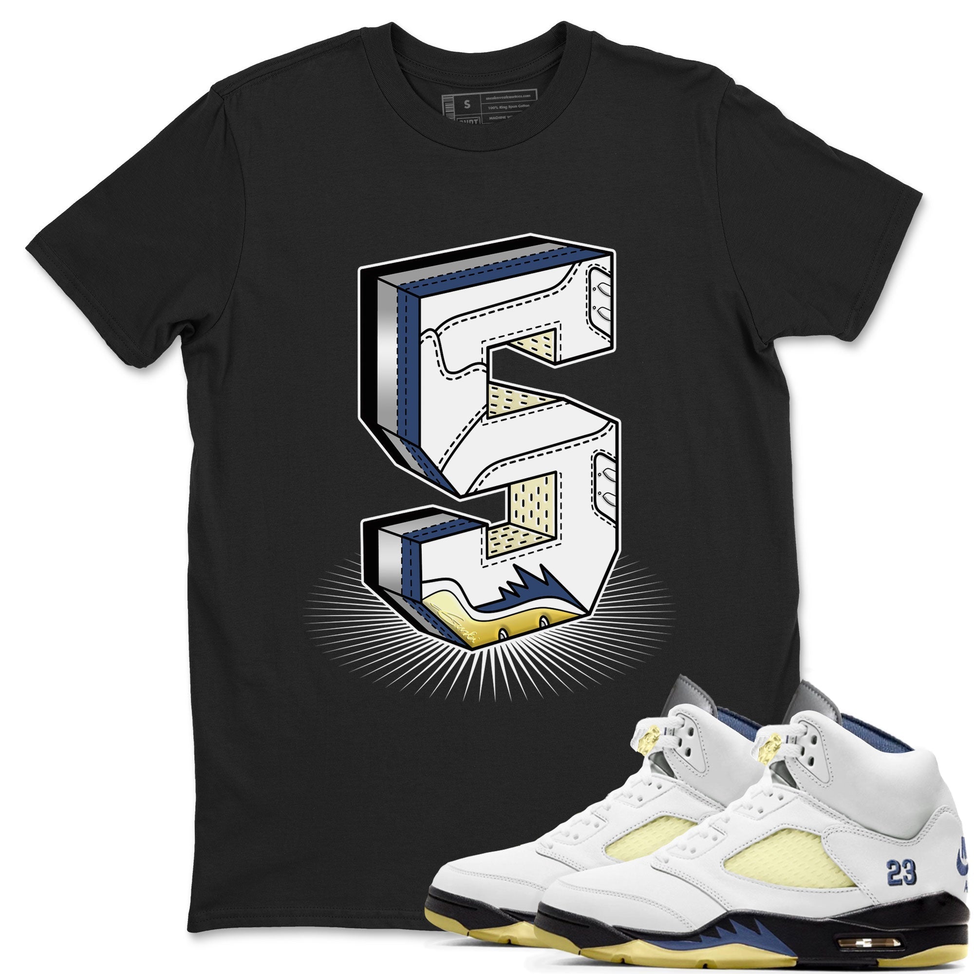 Number Statue snkmatch Tee - Air Jordan 5 A Ma Maniere x Photon Dust