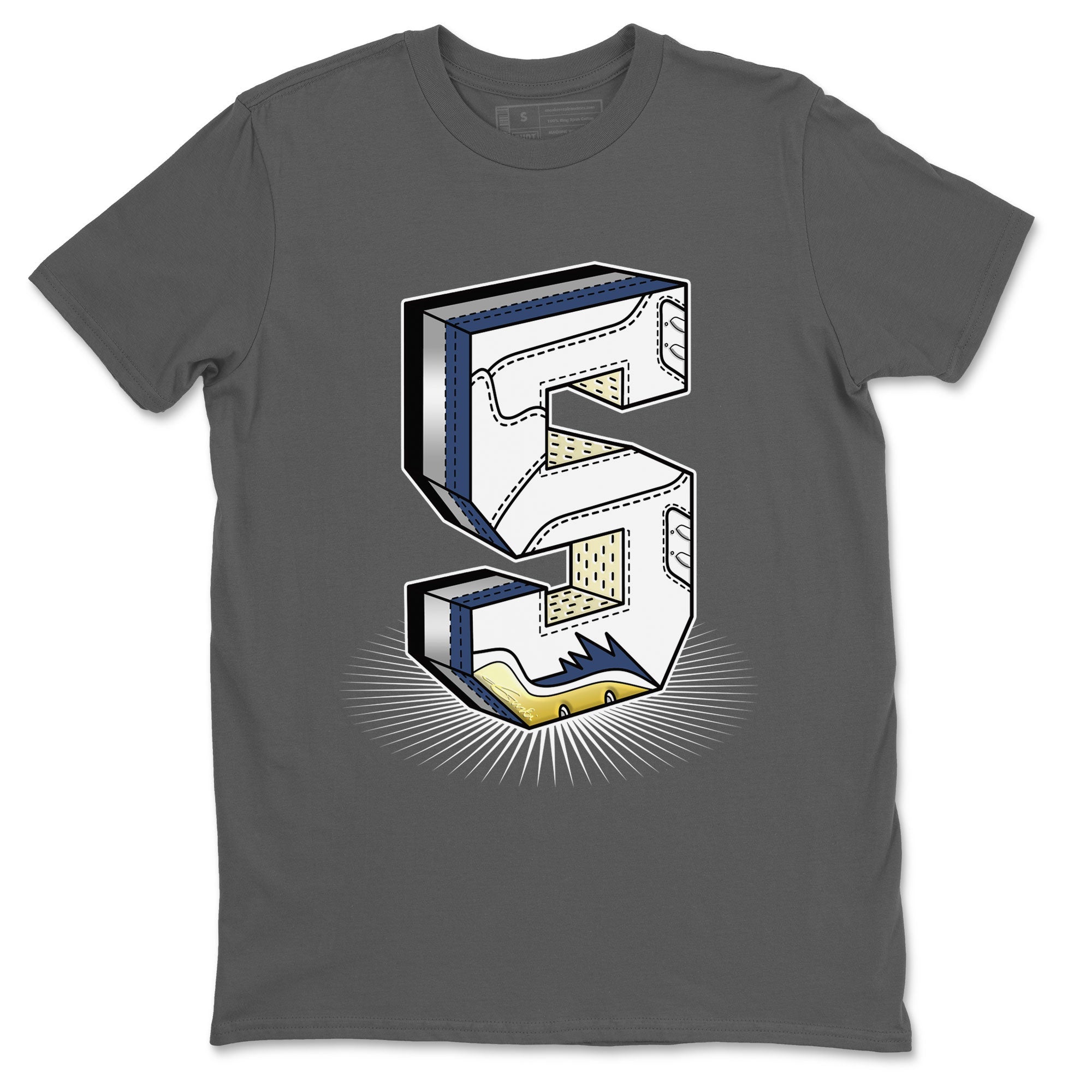 Number Statue snkmatch Tee - Air Jordan 5 A Ma Maniere x Photon Dust