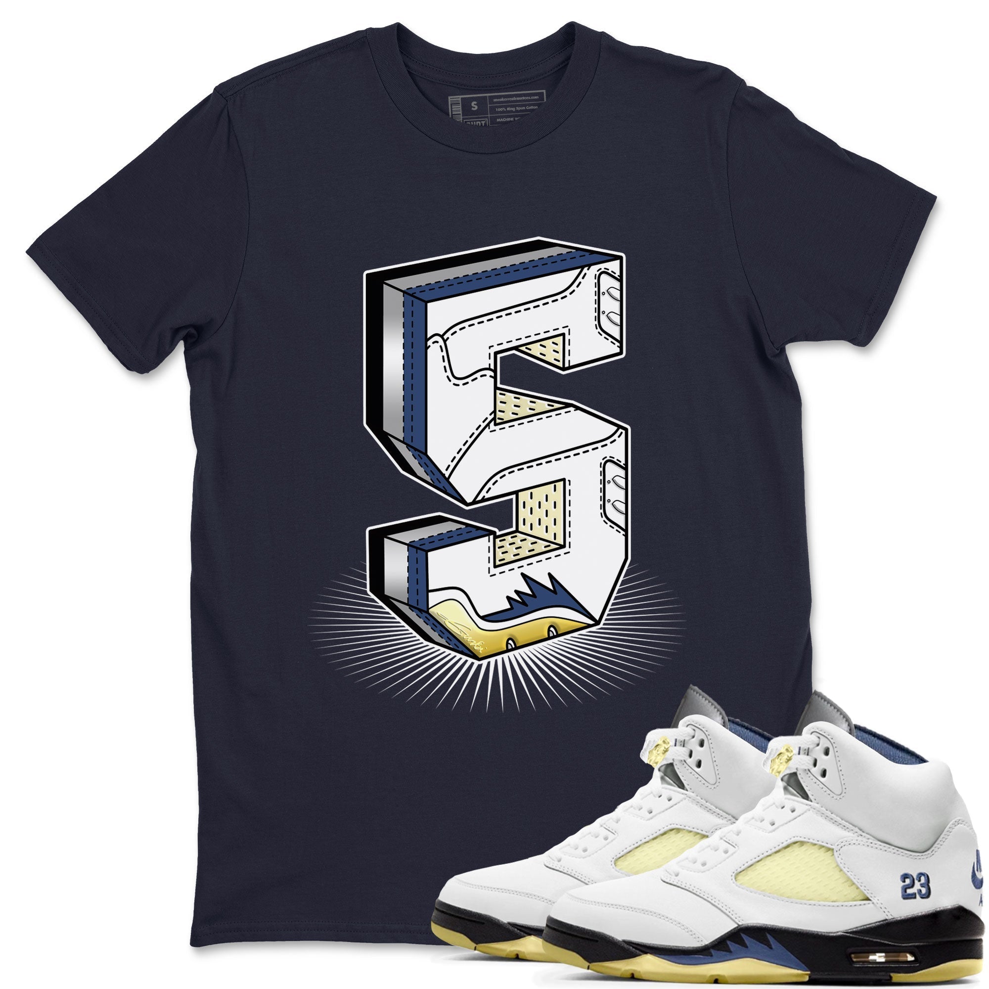 Number Statue snkmatch Tee - Air Jordan 5 A Ma Maniere x Photon Dust