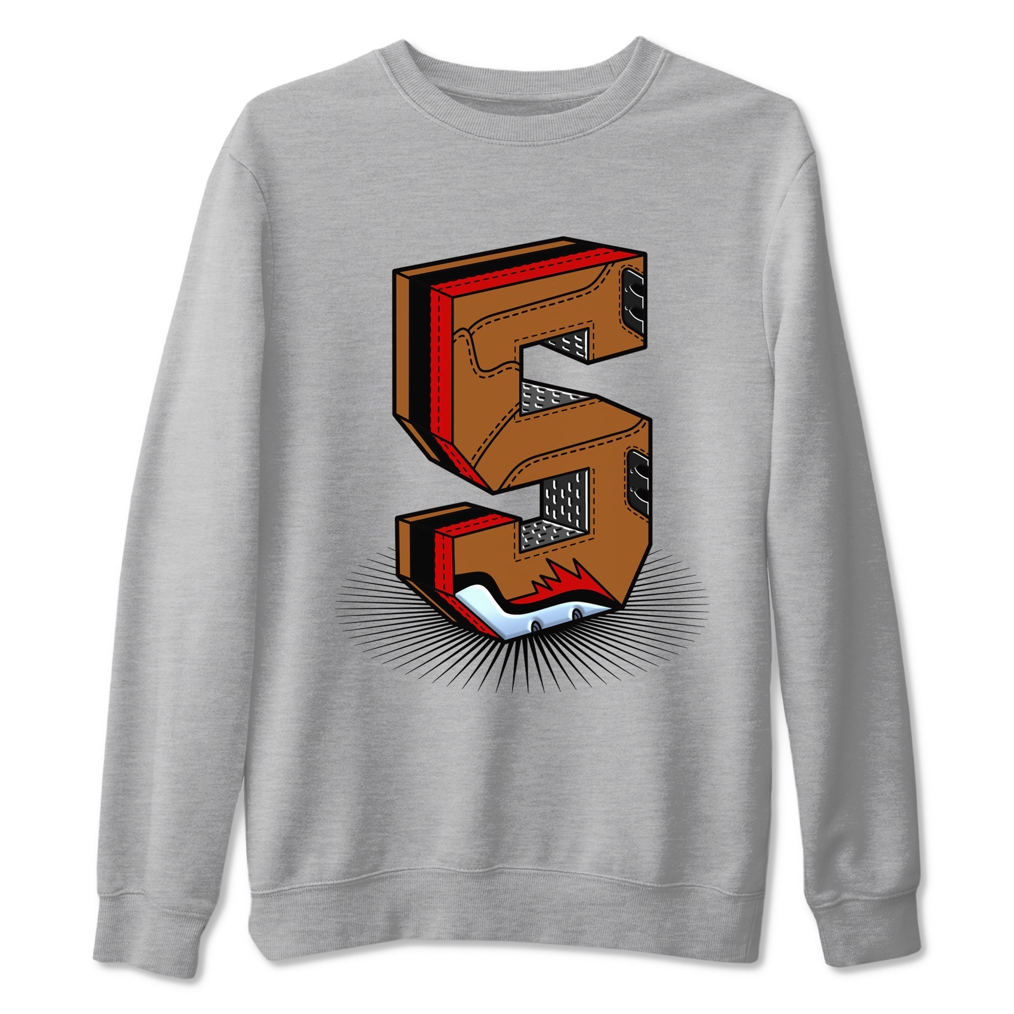 Number Statue snkmatch Tees - Air Jordan 5 Archaeo Brown