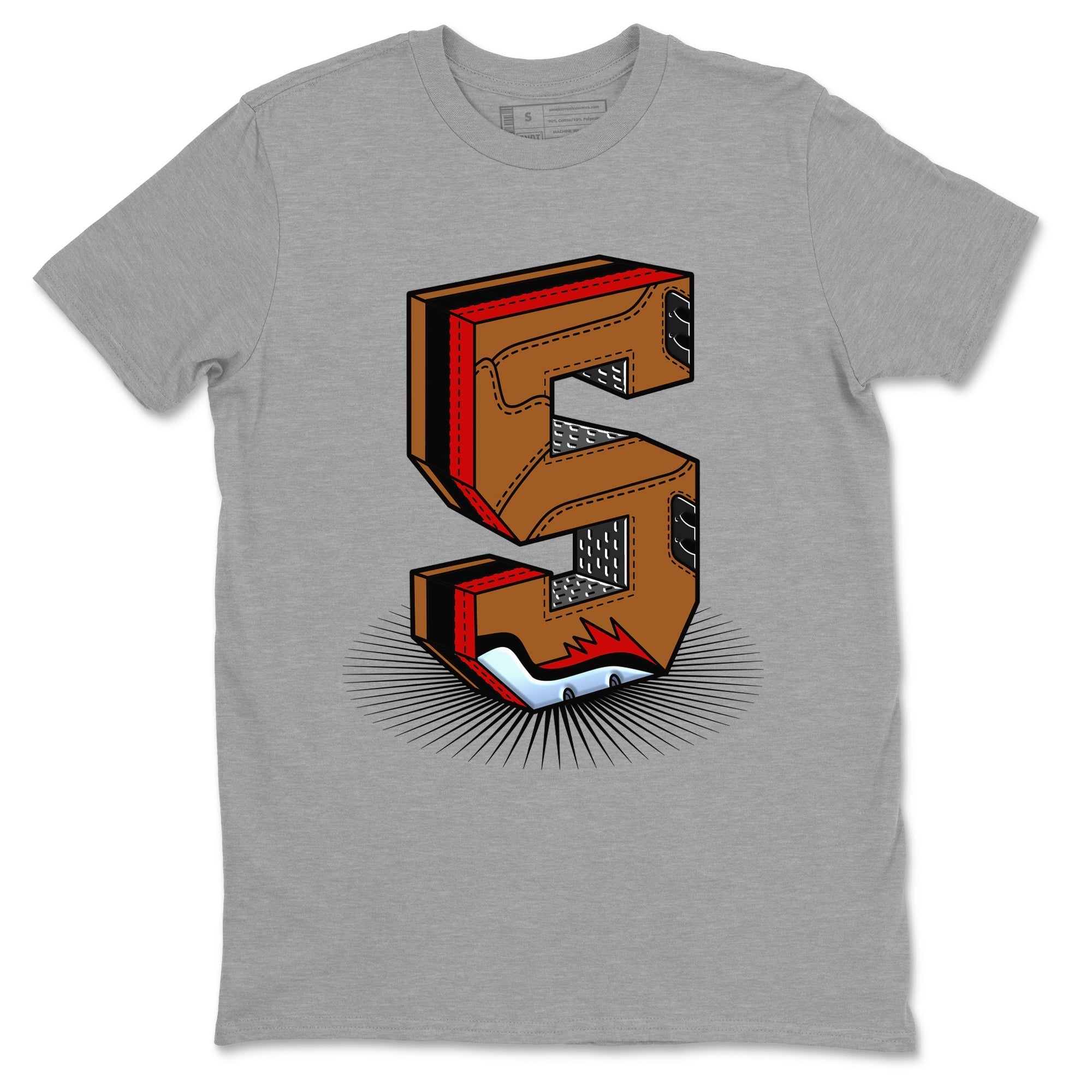 Number Statue snkmatch Tees - Air Jordan 5 Archaeo Brown