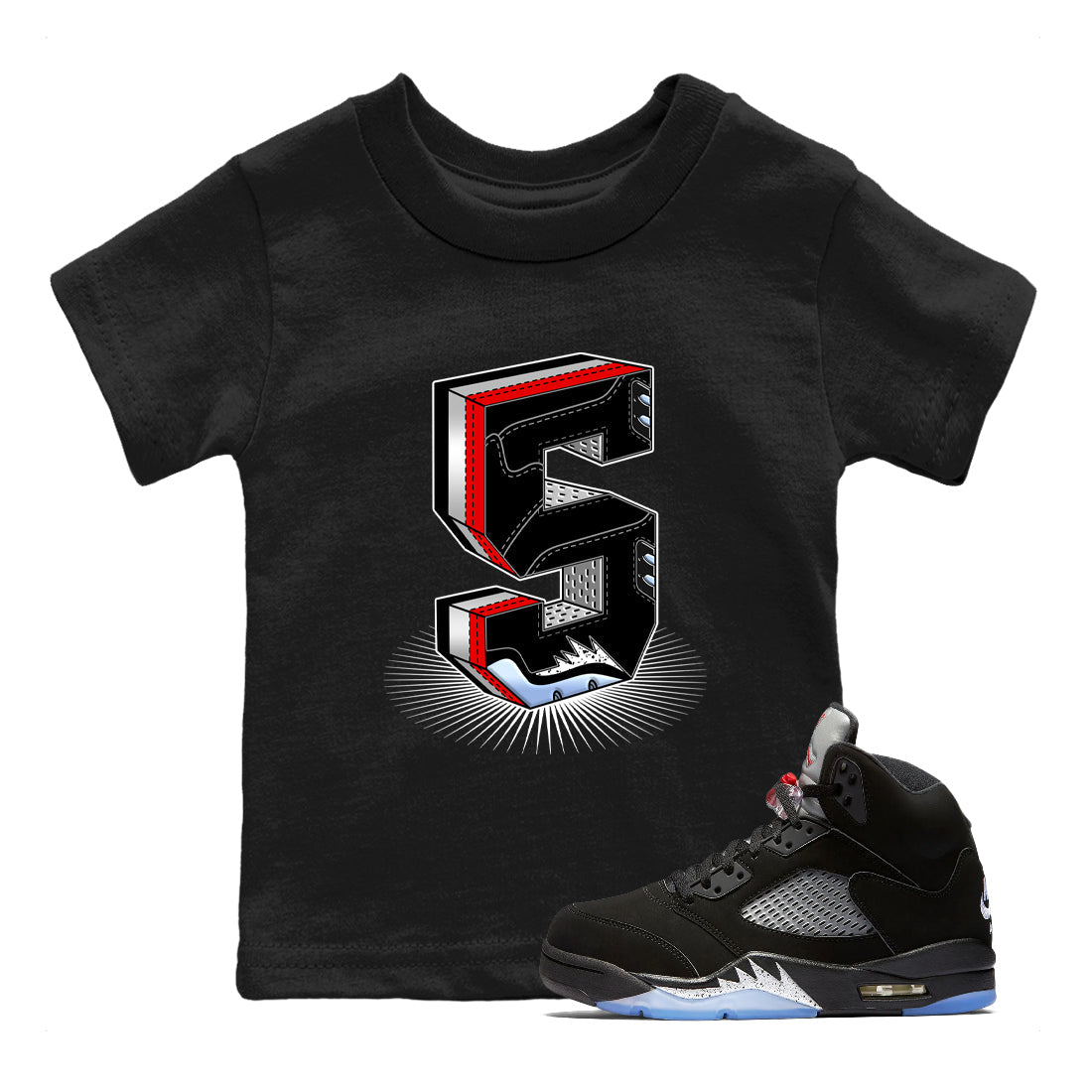 Number Statue snkmatch Tees Kids - Air Jordan 5 Reimagined