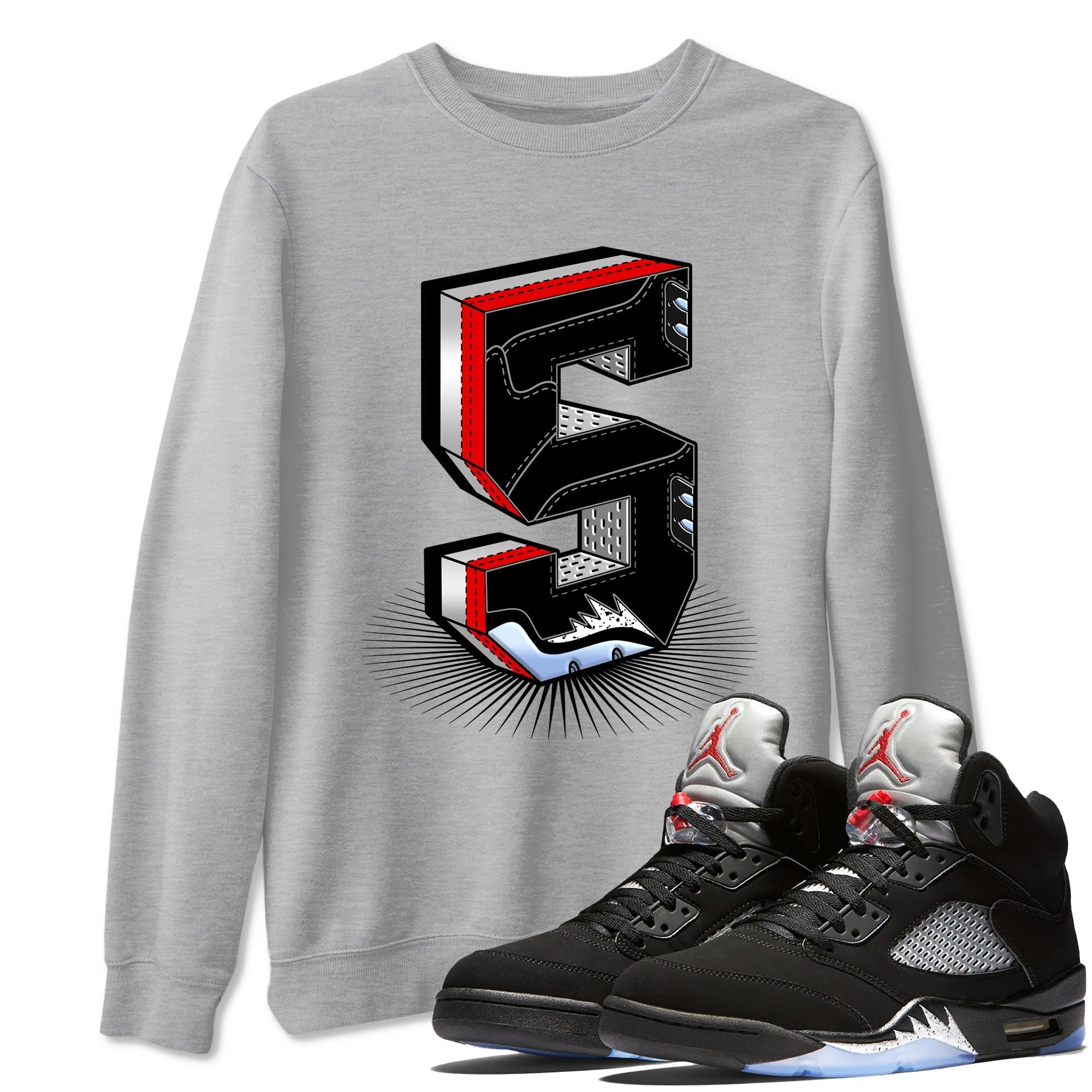 Number Statue snkmatch Tees - Air Jordan 5 Reimagined