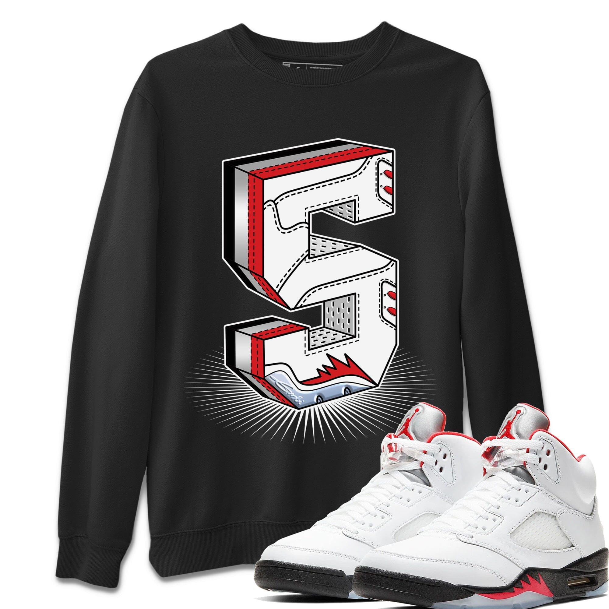 Number Statue Unisex Tops - Air Jordan 5 Fire Red