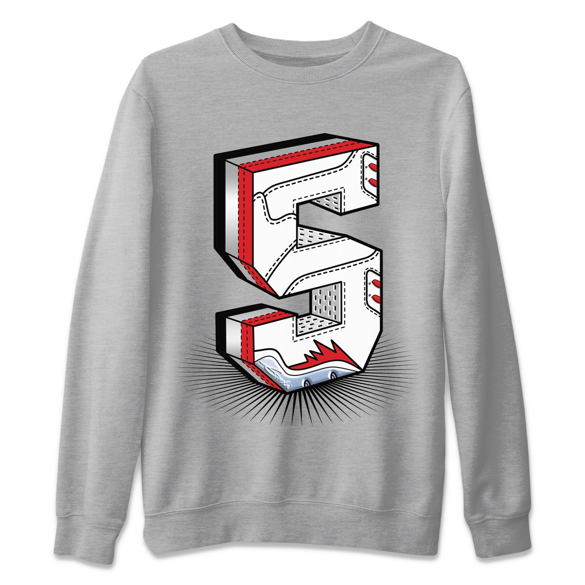 Number Statue Unisex Tops - Air Jordan 5 Fire Red