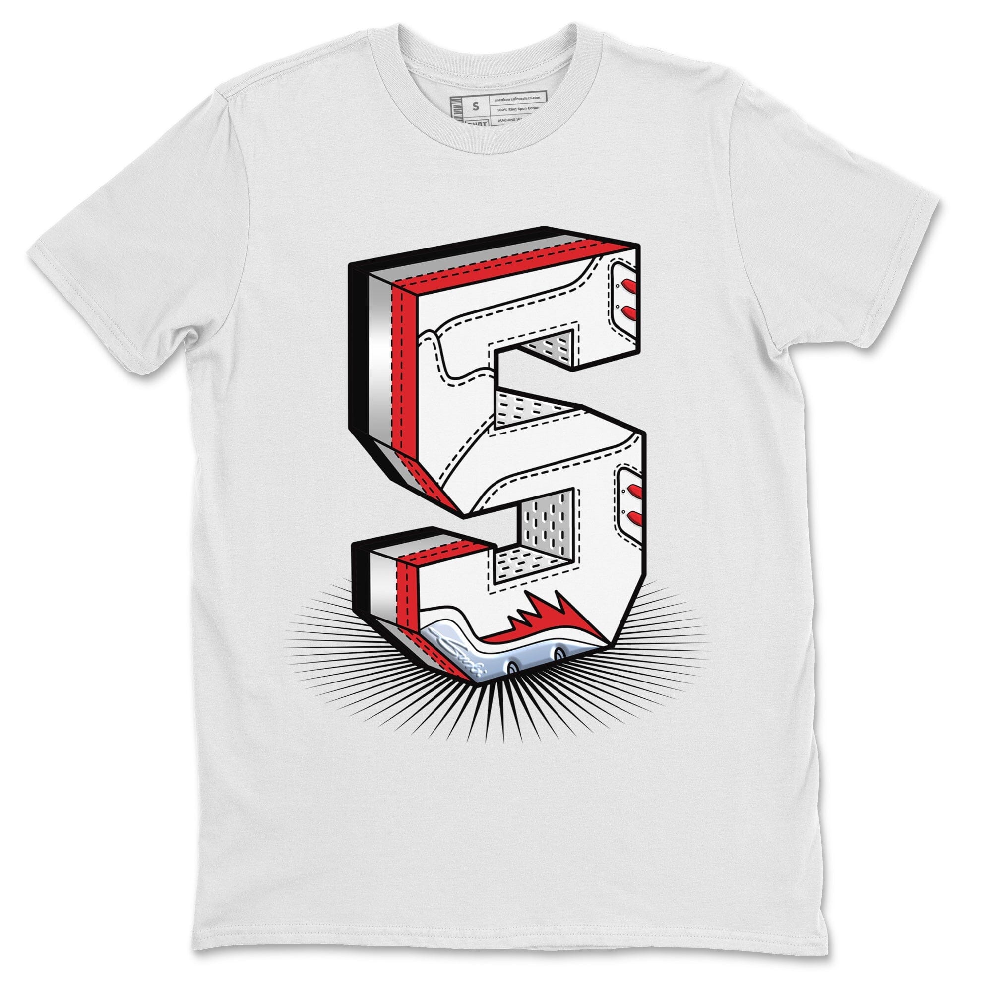 Number Statue Unisex Tops - Air Jordan 5 Fire Red