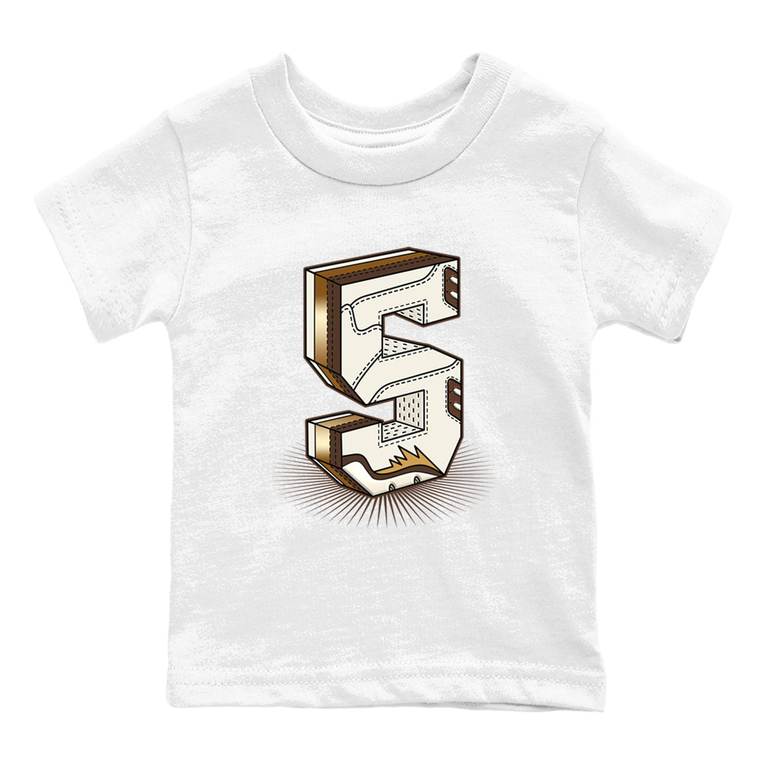 Number Statue snkmatch Tees Kids - Air Jordan 5 Golden Ticket