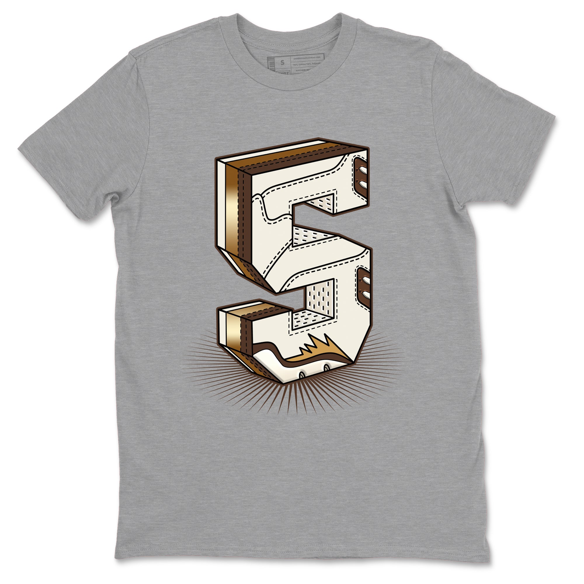 Number Statue snkmatch Tees - Air Jordan 5 Golden Ticket