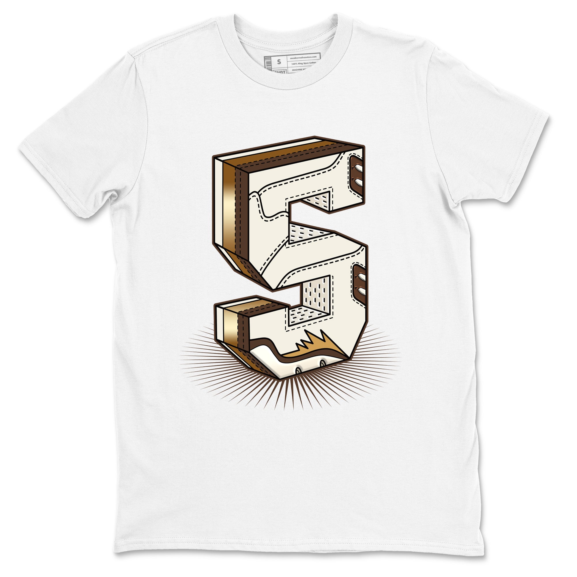 Number Statue snkmatch Tees - Air Jordan 5 Golden Ticket