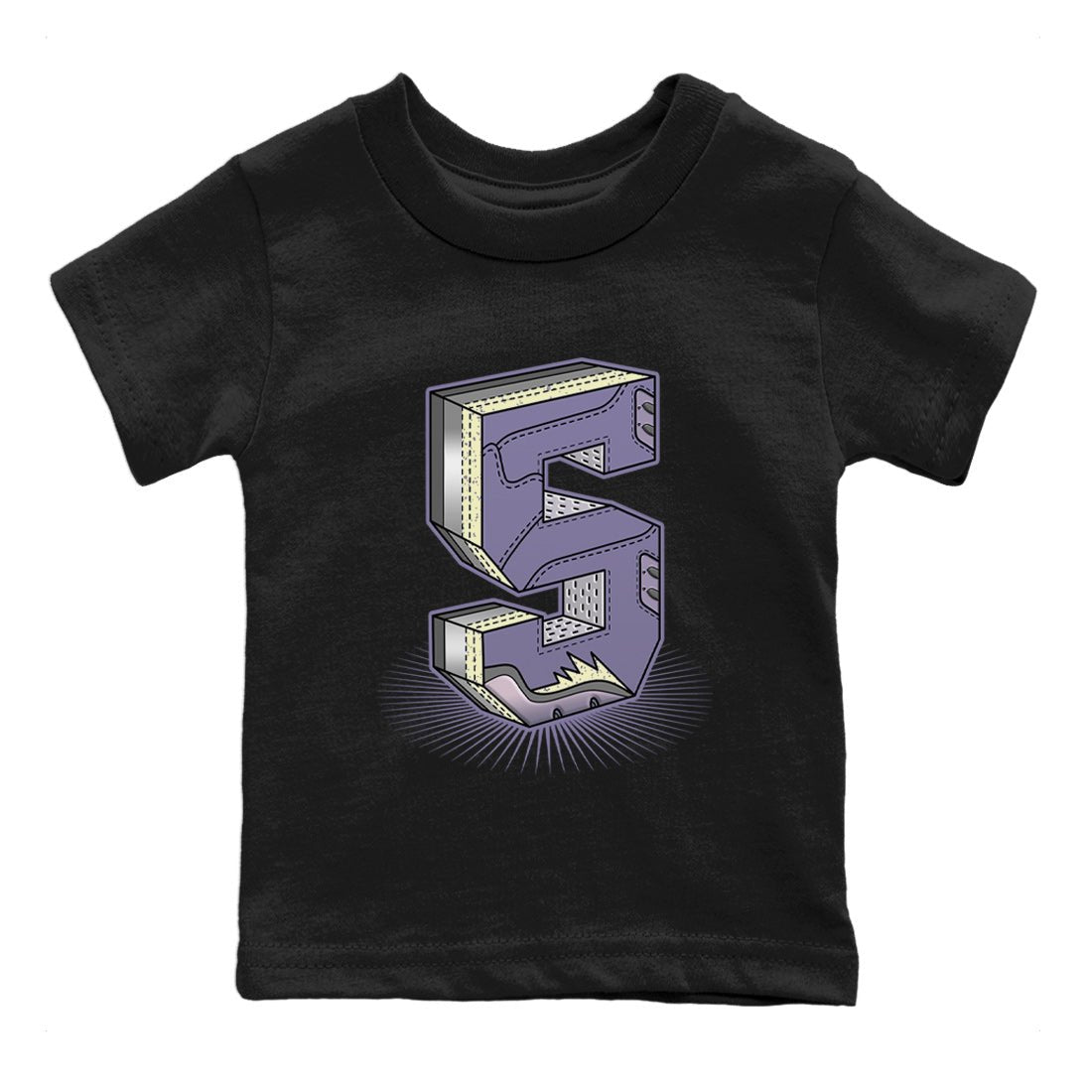Number Statue Kids Tops - Air Jordan 5 Indigo Haze