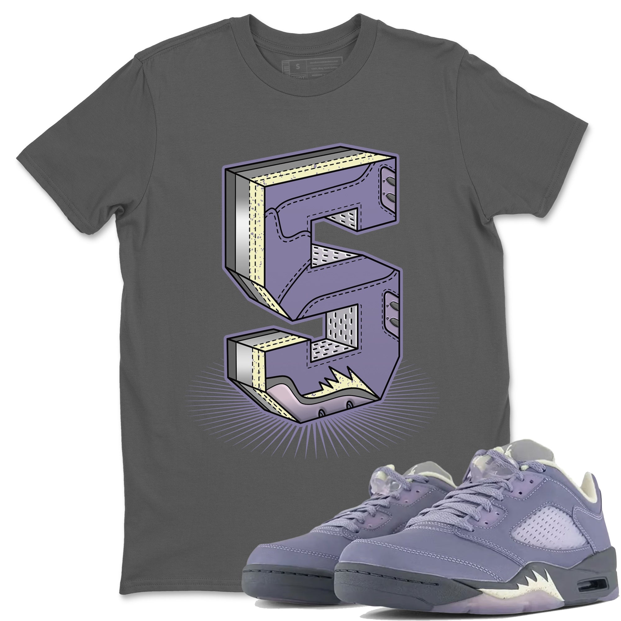 Number Statue Unisex Tops - Air Jordan 5 Indigo Haze