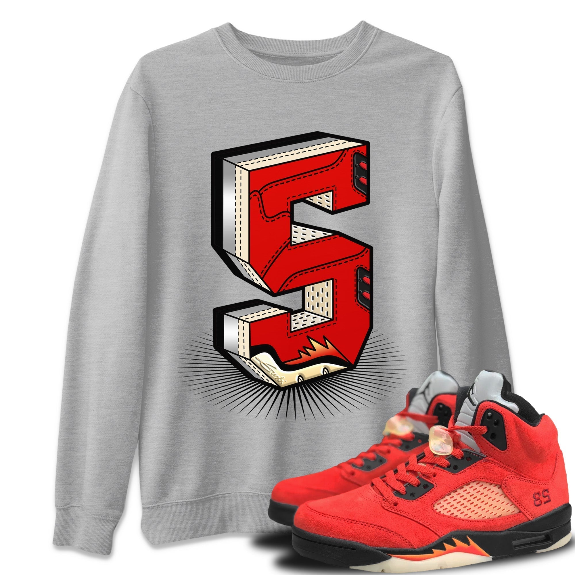 Number Statue Unisex Tops - Air Jordan 5 Mars For Her