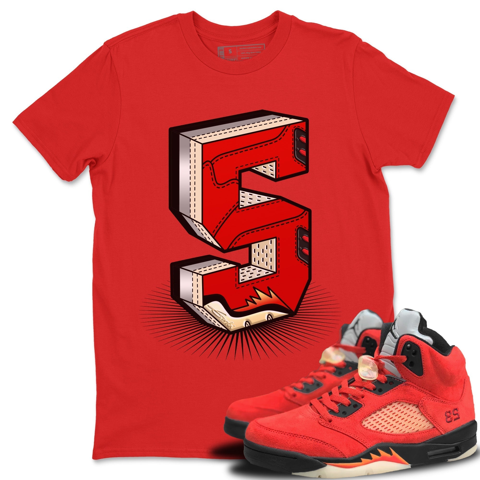 Number Statue Unisex Tops - Air Jordan 5 Mars For Her