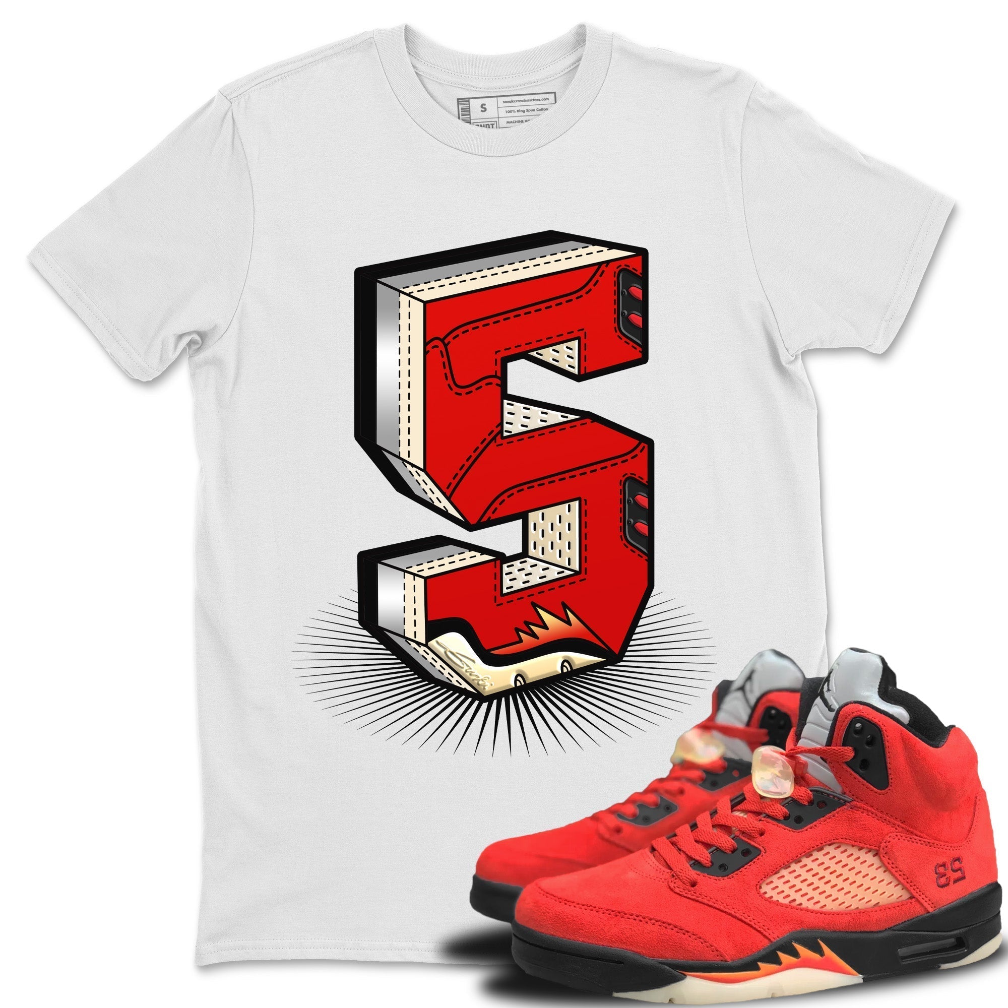 Number Statue Unisex Tops - Air Jordan 5 Mars For Her