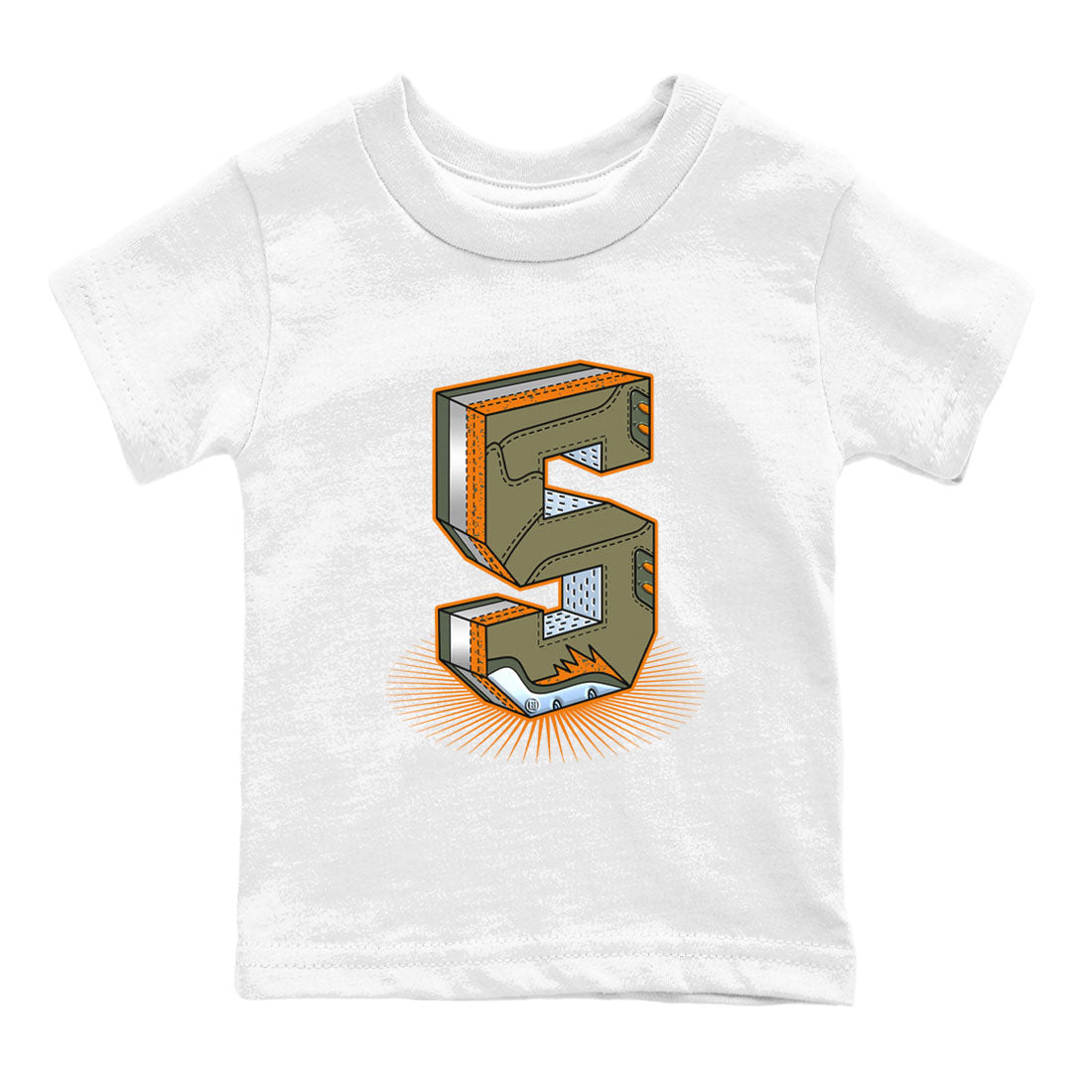Number Statue snkmatch Tees Kids - Air Jordan 5 Olive