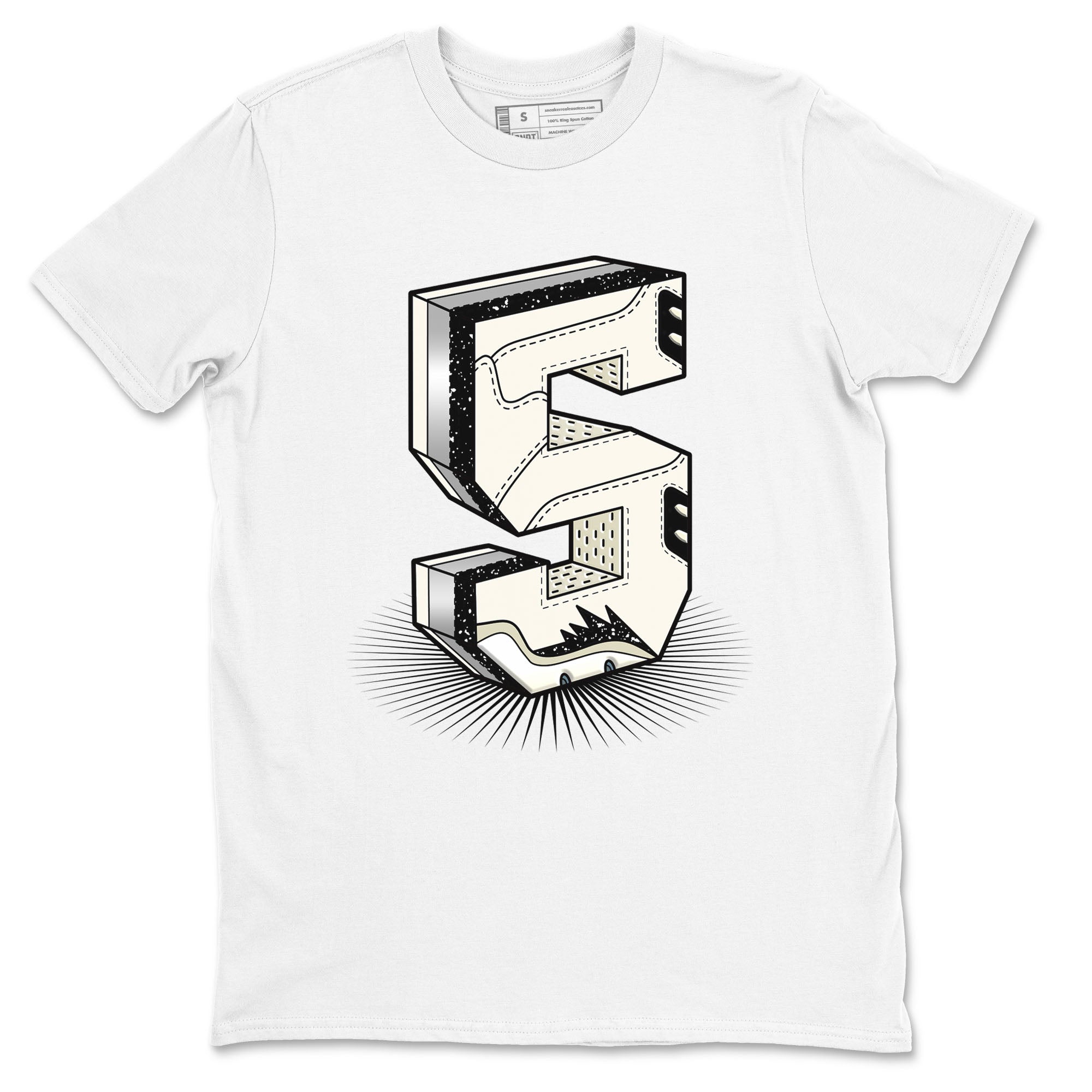 Number Statue snkmatch Tees - Air Jordan 5 Sail