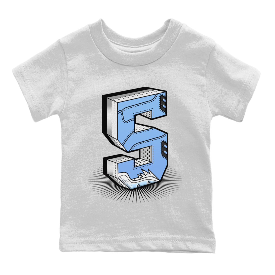 Number Statue Kids Tops - Air Jordan 5 UNC
