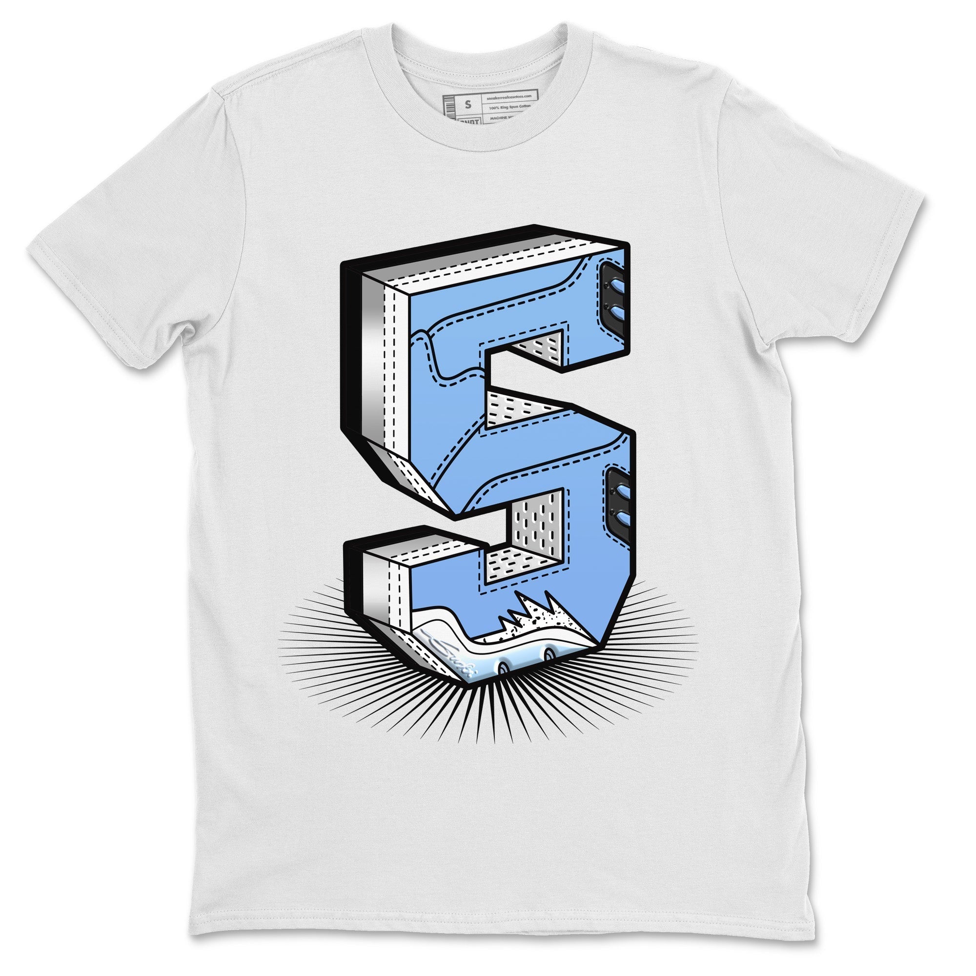 Number Statue Unisex Tops - Air Jordan 5 UNC