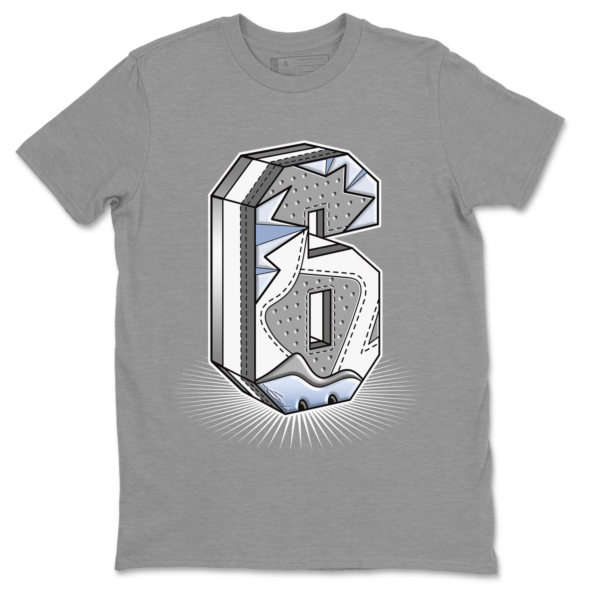 Number Statue Unisex Tops - Air Jordan 6 Cool Grey