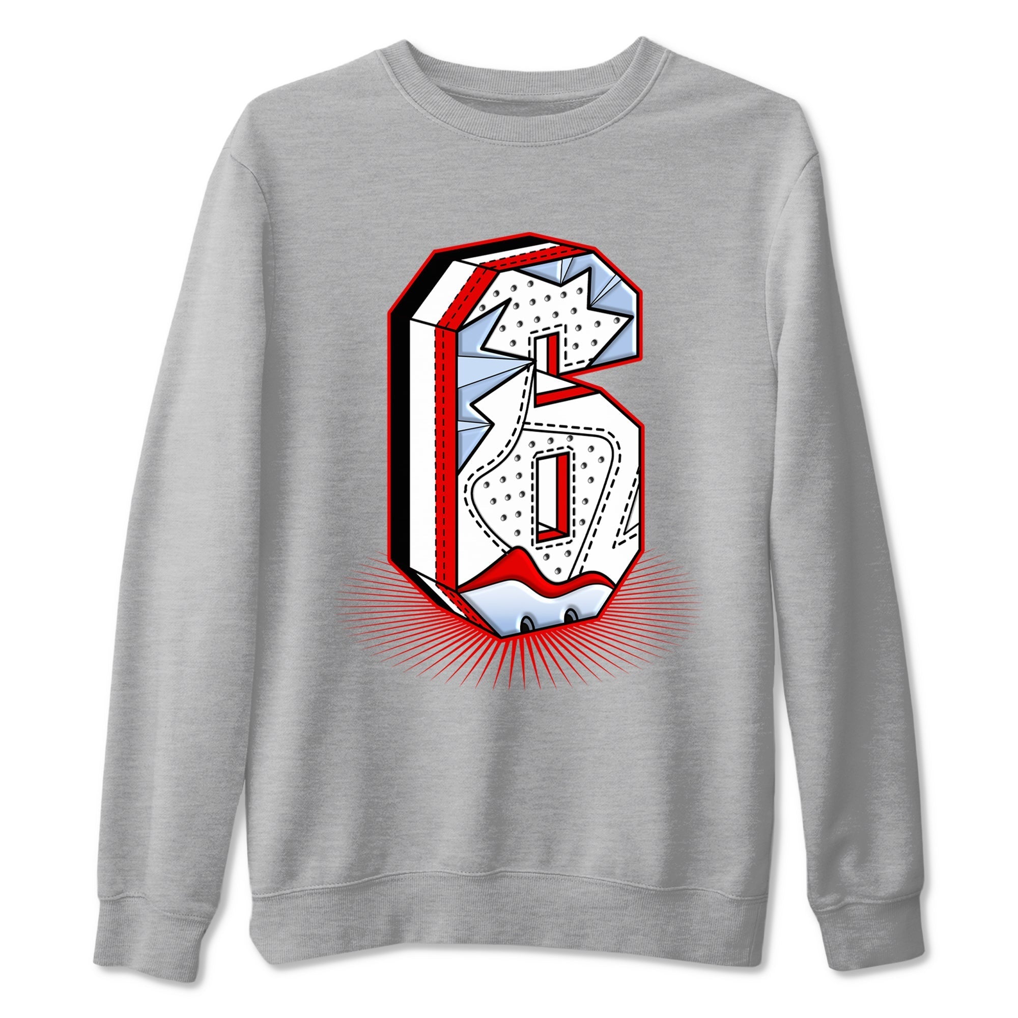 Number Statue snkmatch Tees - Air Jordan 6 Fire Red