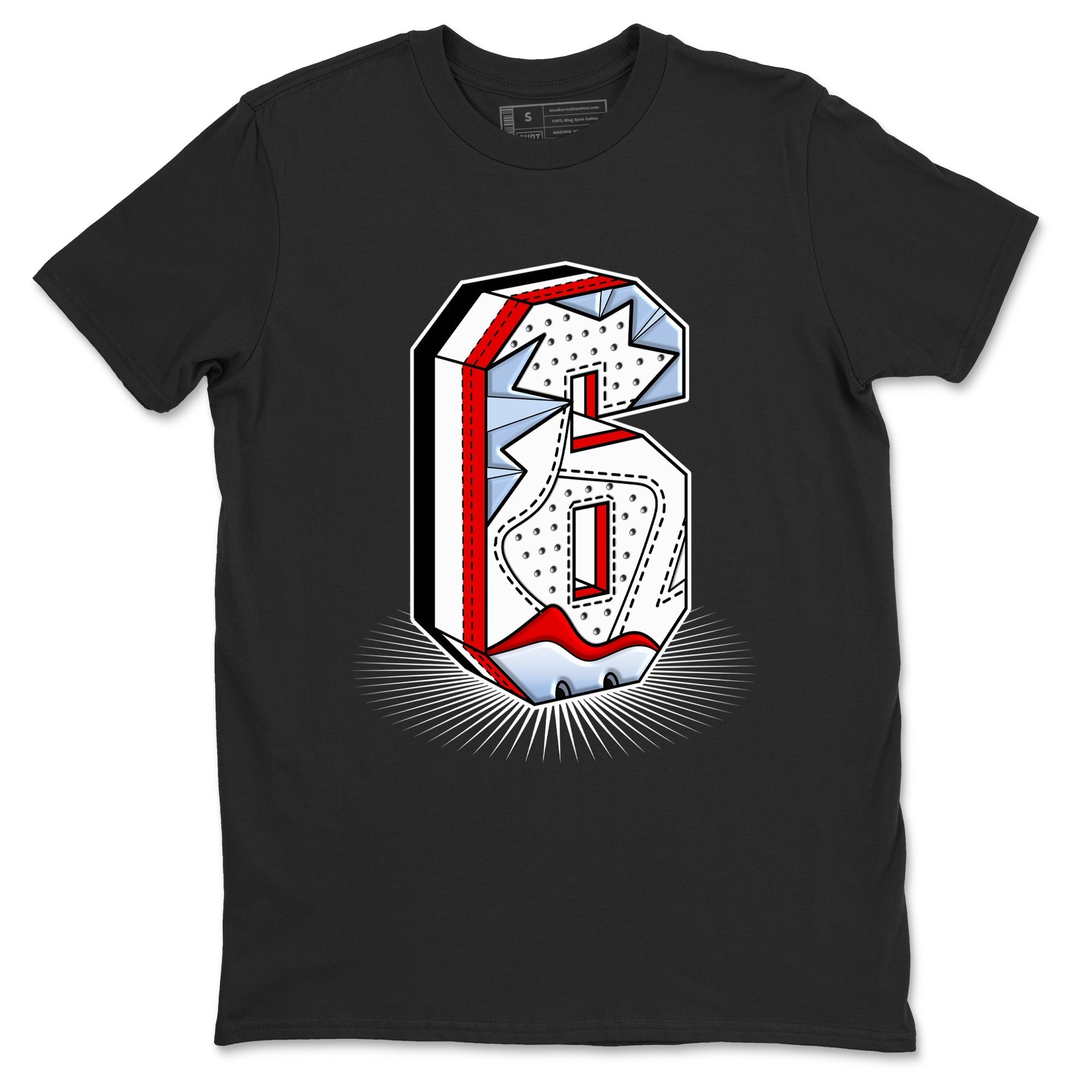 Number Statue snkmatch Tees - Air Jordan 6 Fire Red