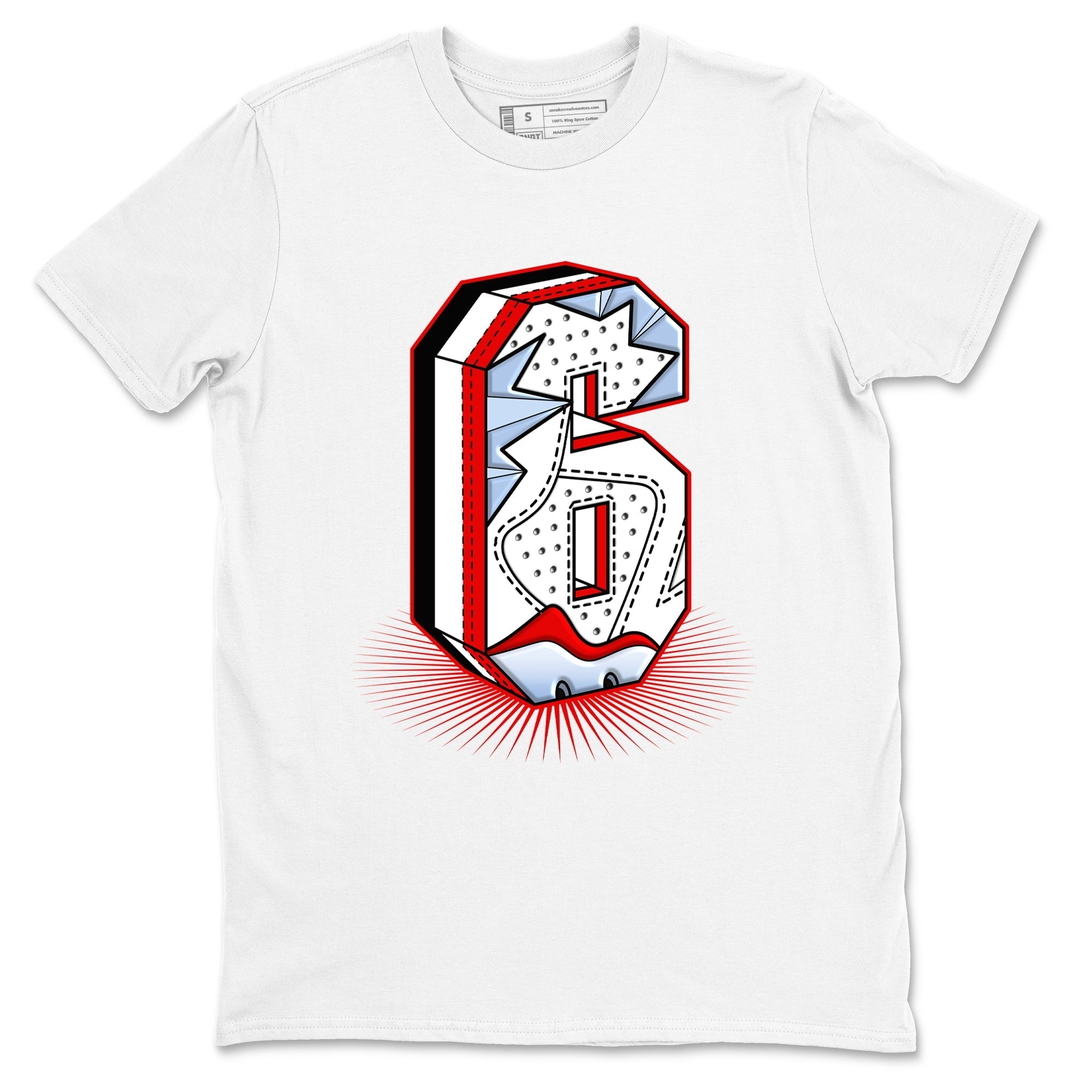 Number Statue snkmatch Tees - Air Jordan 6 Fire Red