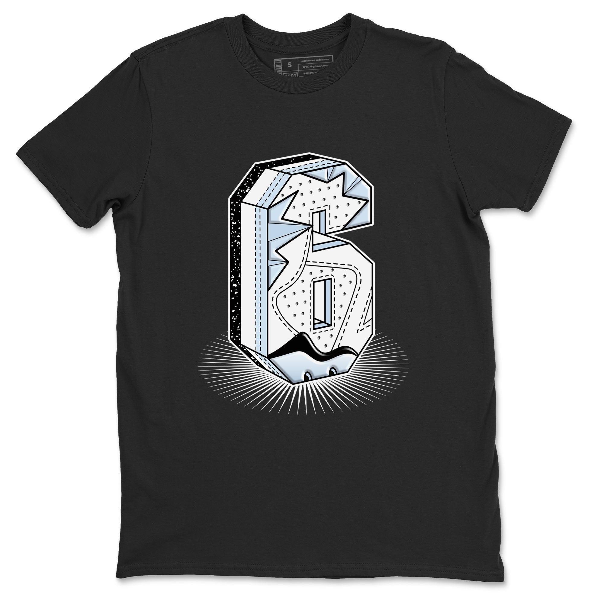 Number Statue snkmatch Tees - Air Jordan 6 White Black