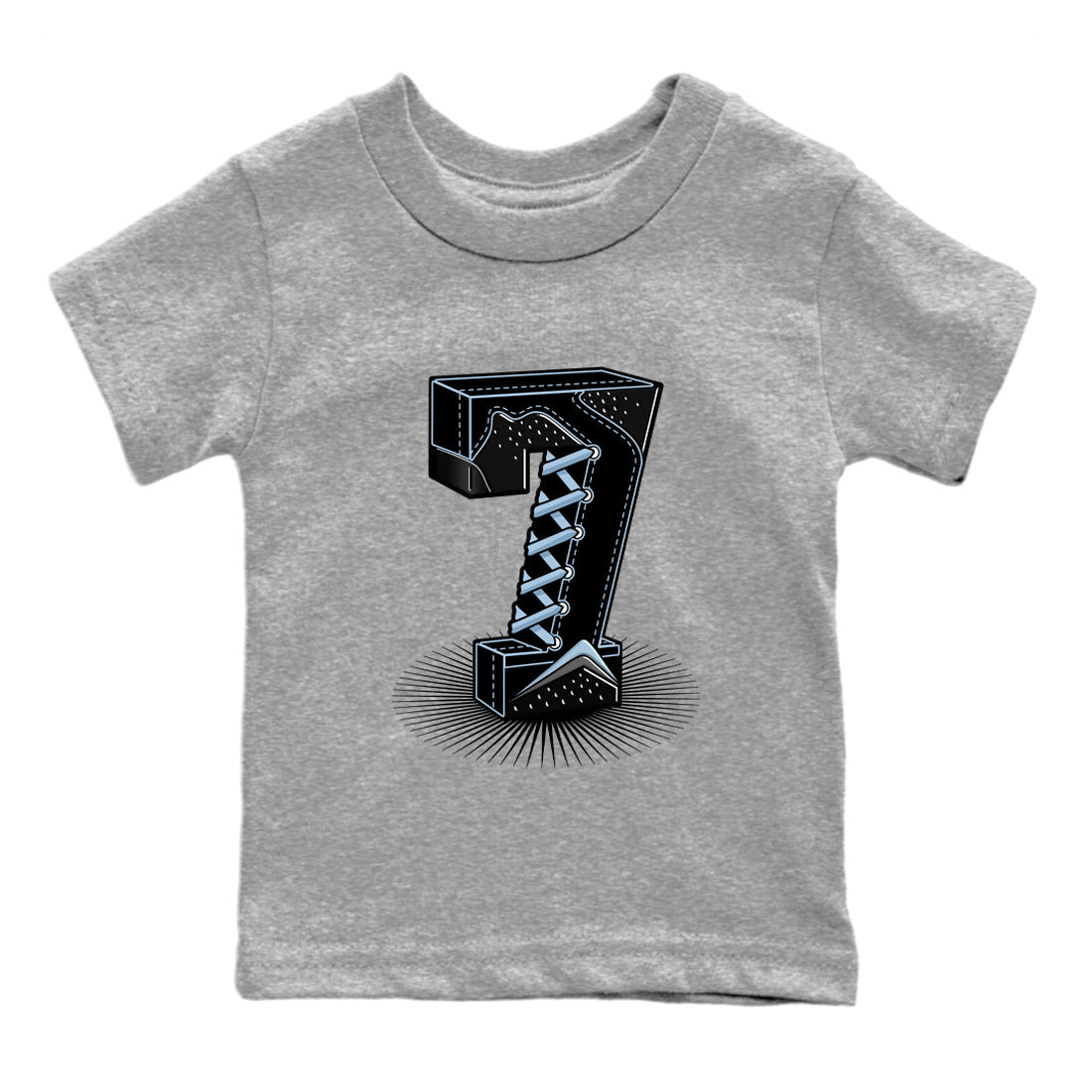 Number Statue Kids Tops - Air Jordan 7 Chambray