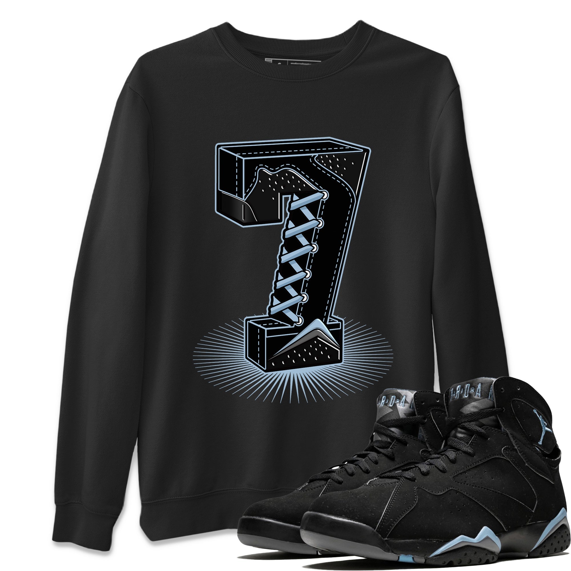 Number Statue Unisex Tops - Air Jordan 7 Chambray