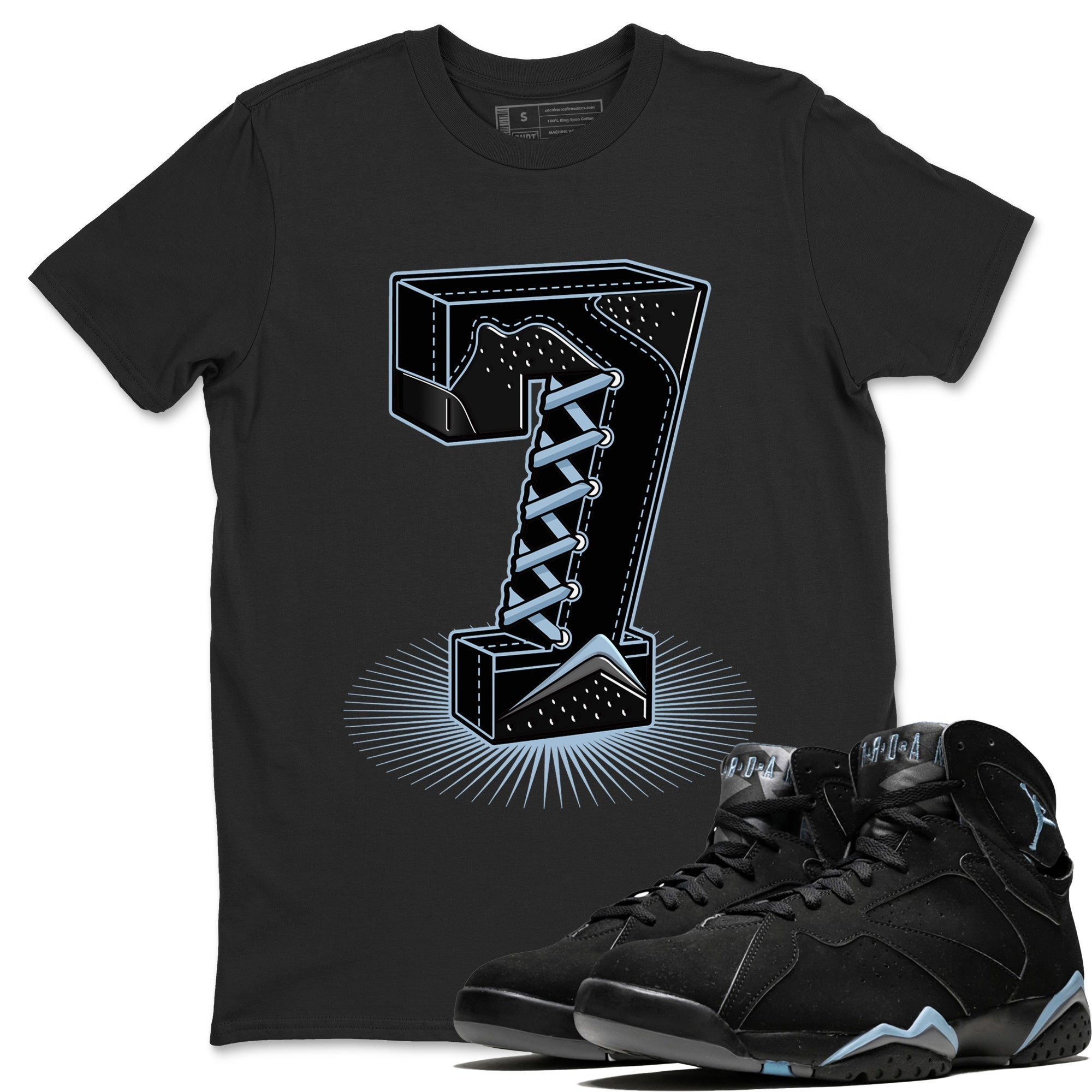 Number Statue Unisex Tops - Air Jordan 7 Chambray