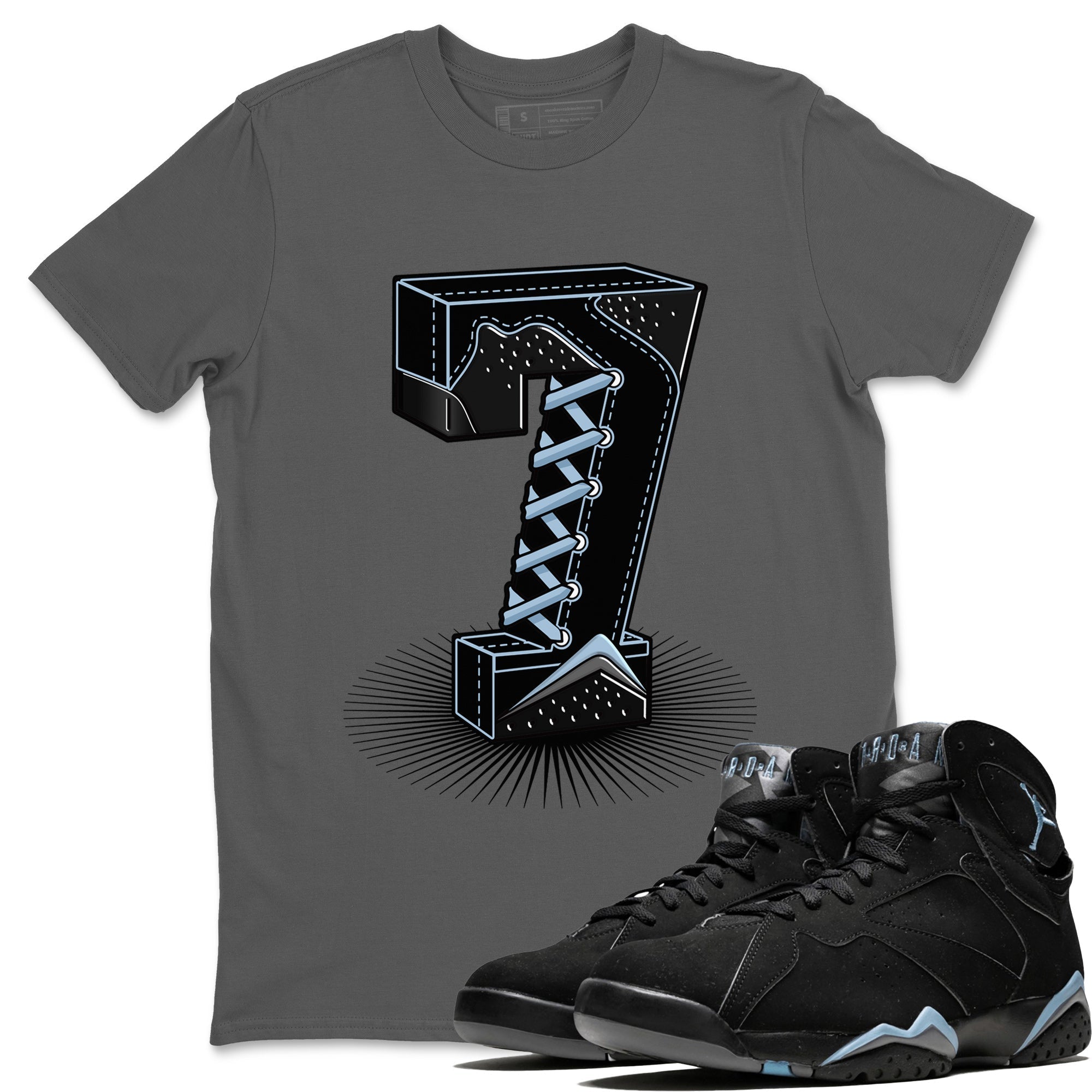 Number Statue Unisex Tops - Air Jordan 7 Chambray