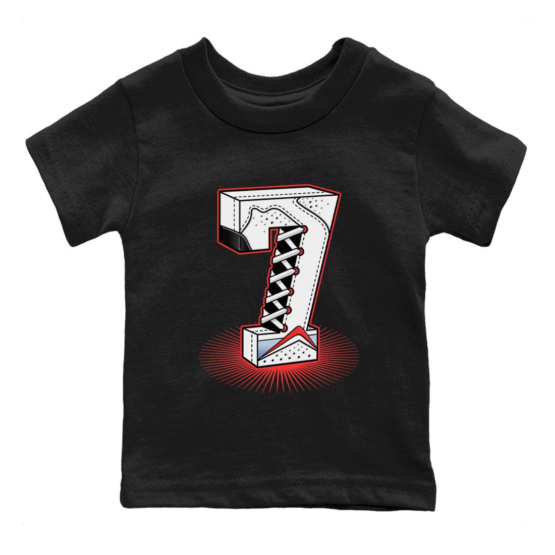 Number Statue Kids Tops - Air Jordan 7 White Infrared