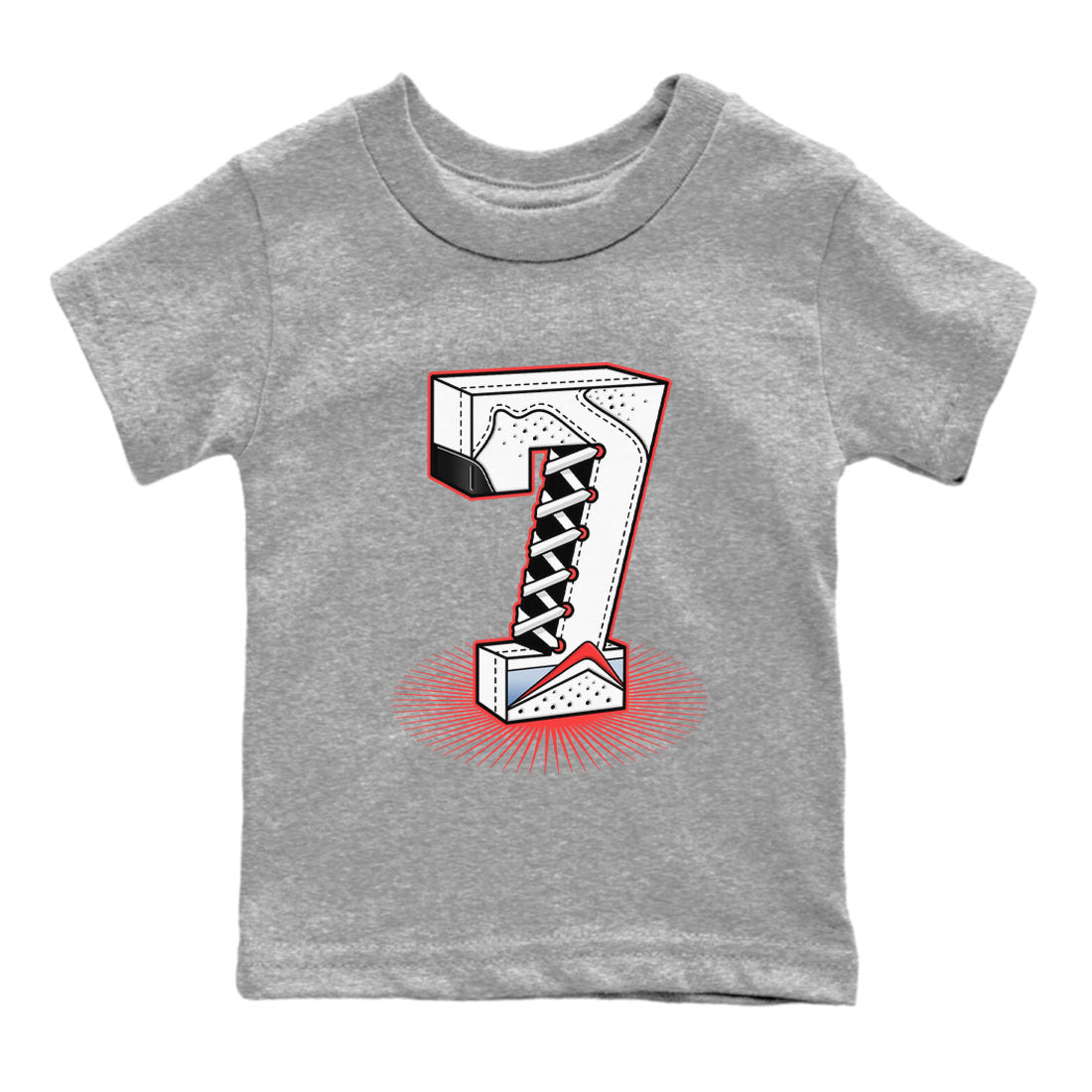 Number Statue Kids Tops - Air Jordan 7 White Infrared