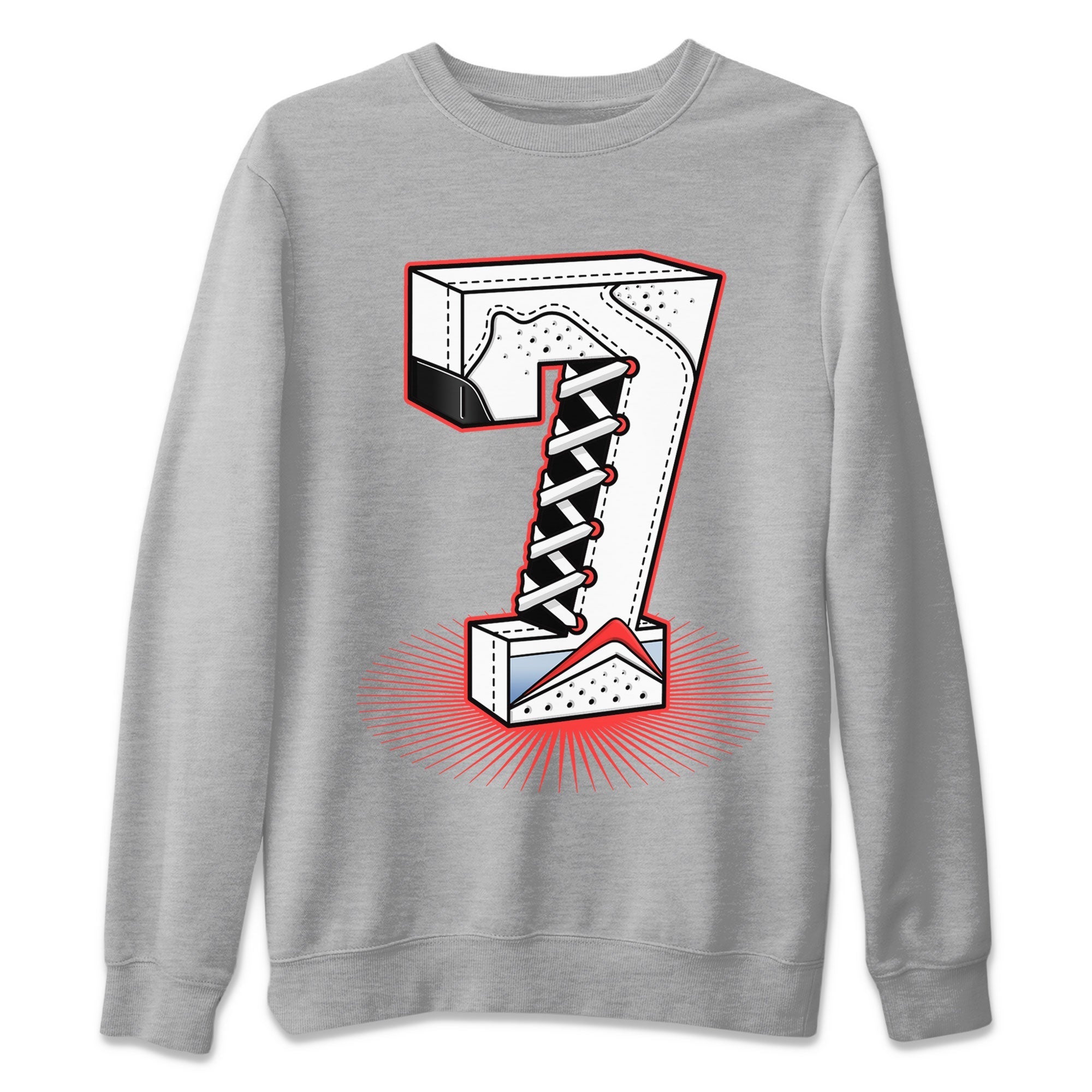 Number Statue Unisex Tops - Air Jordan 7 White Infrared