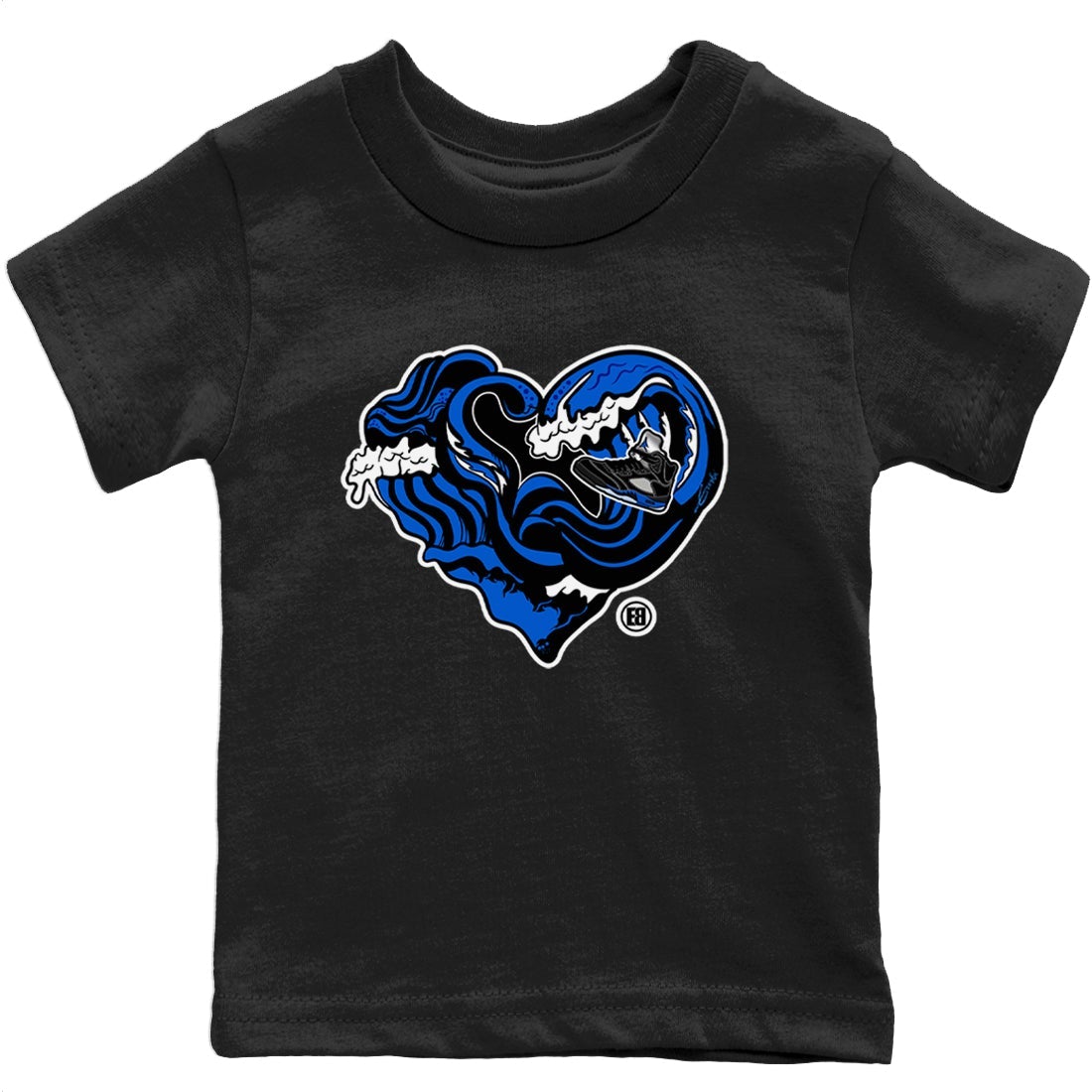 Ocean Love Kids Tops - Air Jordan 5 Racer Blue