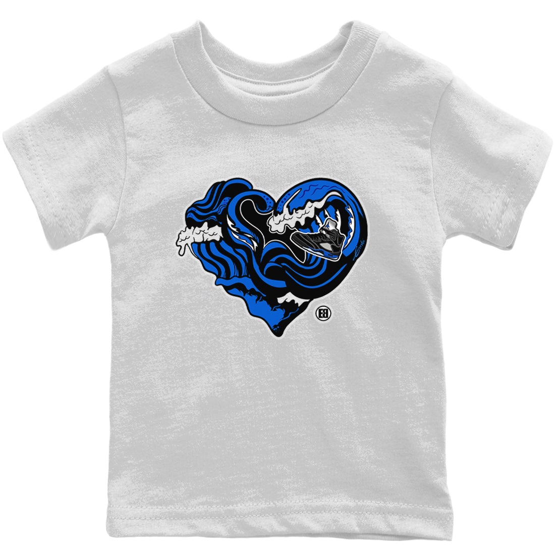 Ocean Love Kids Tops - Air Jordan 5 Racer Blue