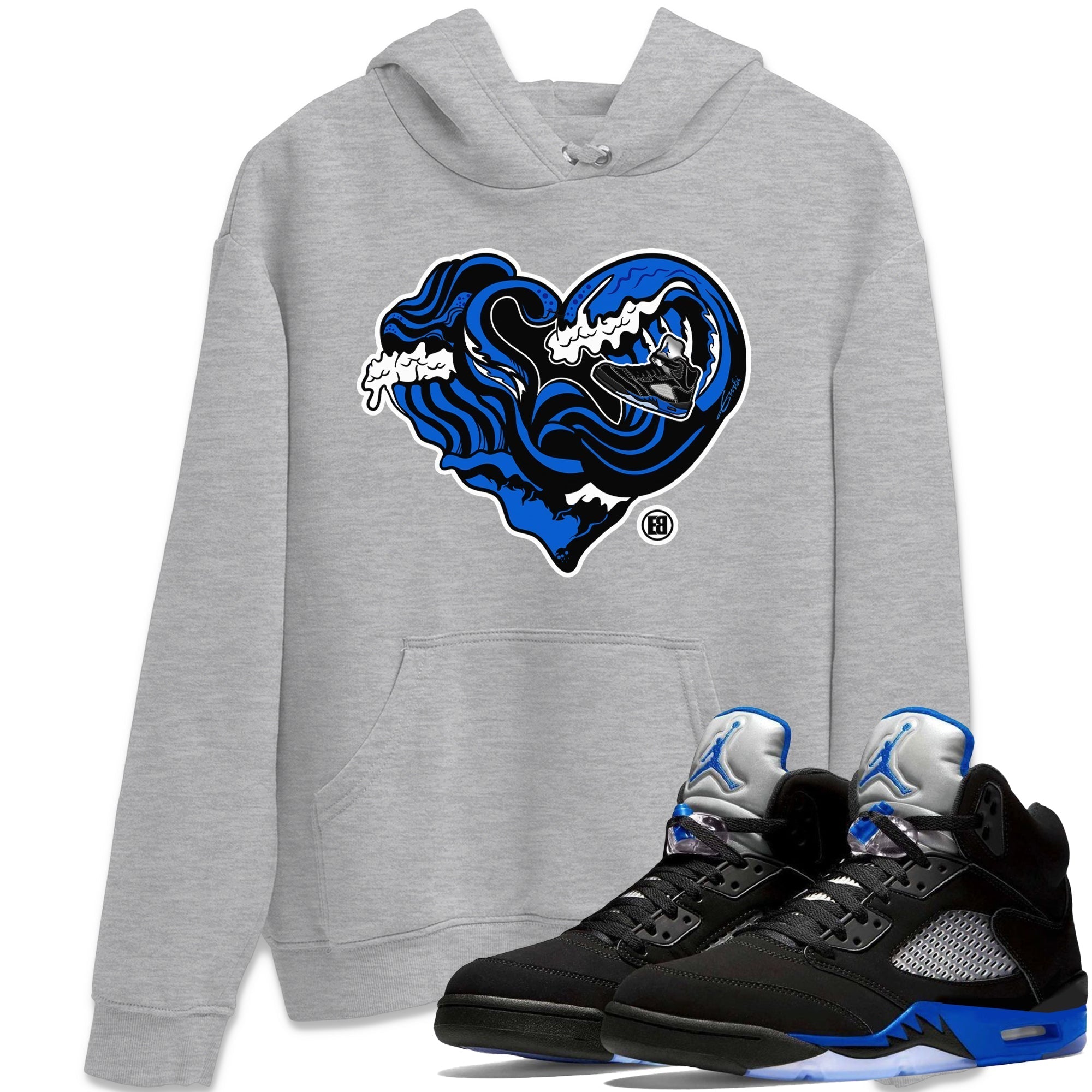 Ocean Love Unisex Tops - Air Jordan 5 Racer Blue
