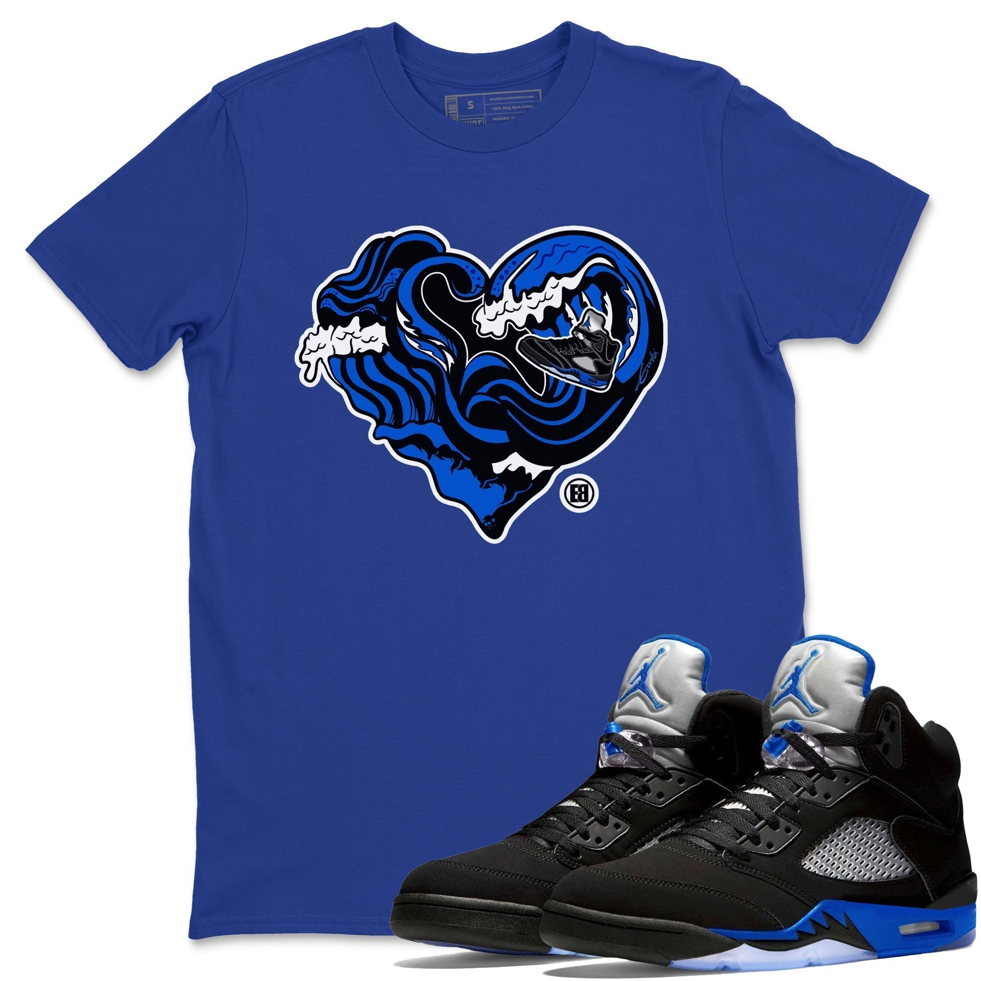 Ocean Love Unisex Tops - Air Jordan 5 Racer Blue