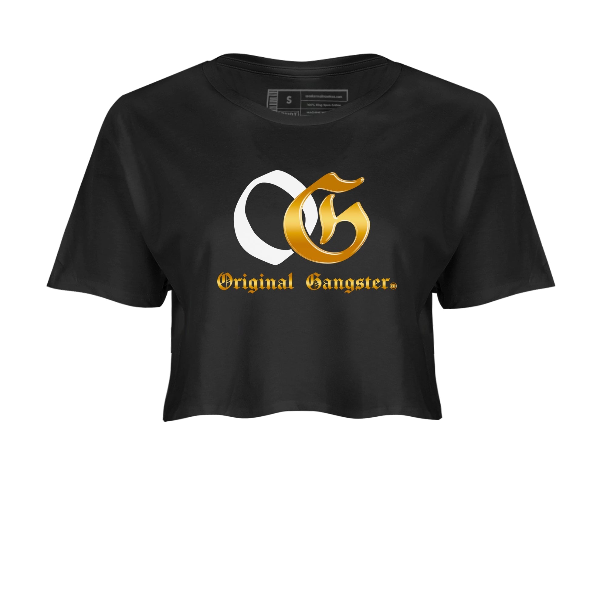 OG Original Gangster snkmatch Women's Top - Air Jordan 1 Black Black Metallic Gold