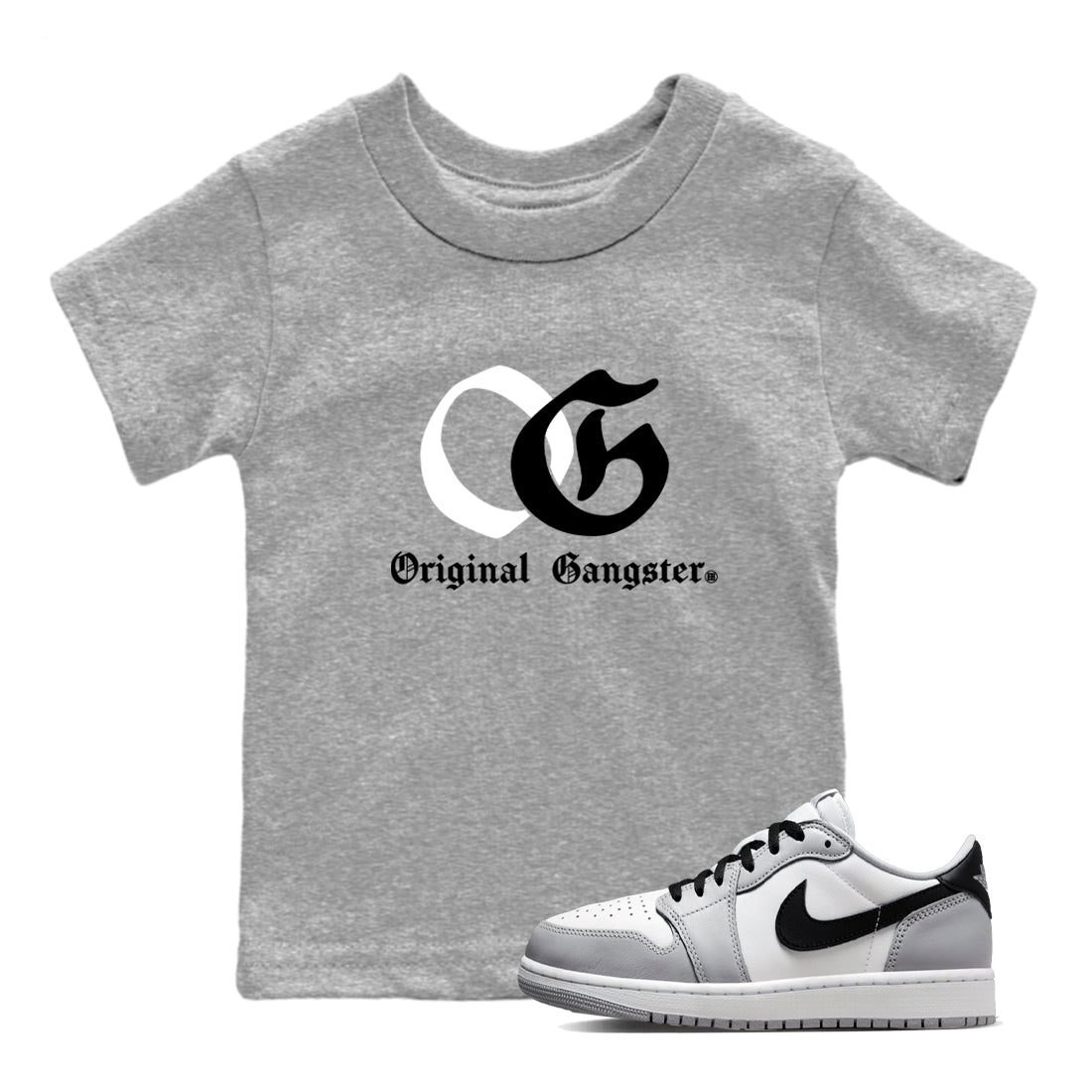 OG Original Gangster snkmatch Tees Kids - Air Jordan 1 Wolf Grey