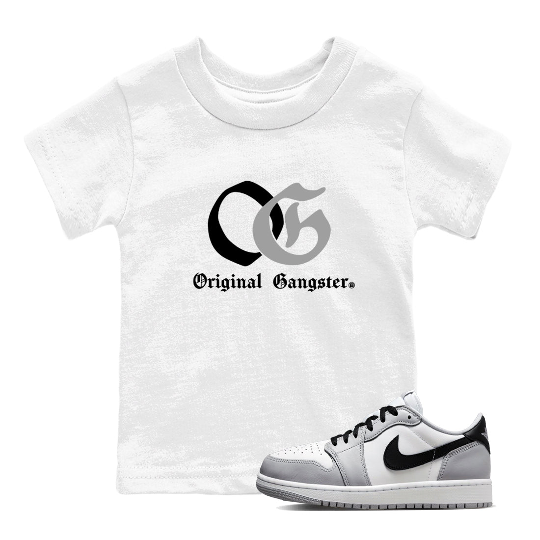 OG Original Gangster snkmatch Tees Kids - Air Jordan 1 Wolf Grey