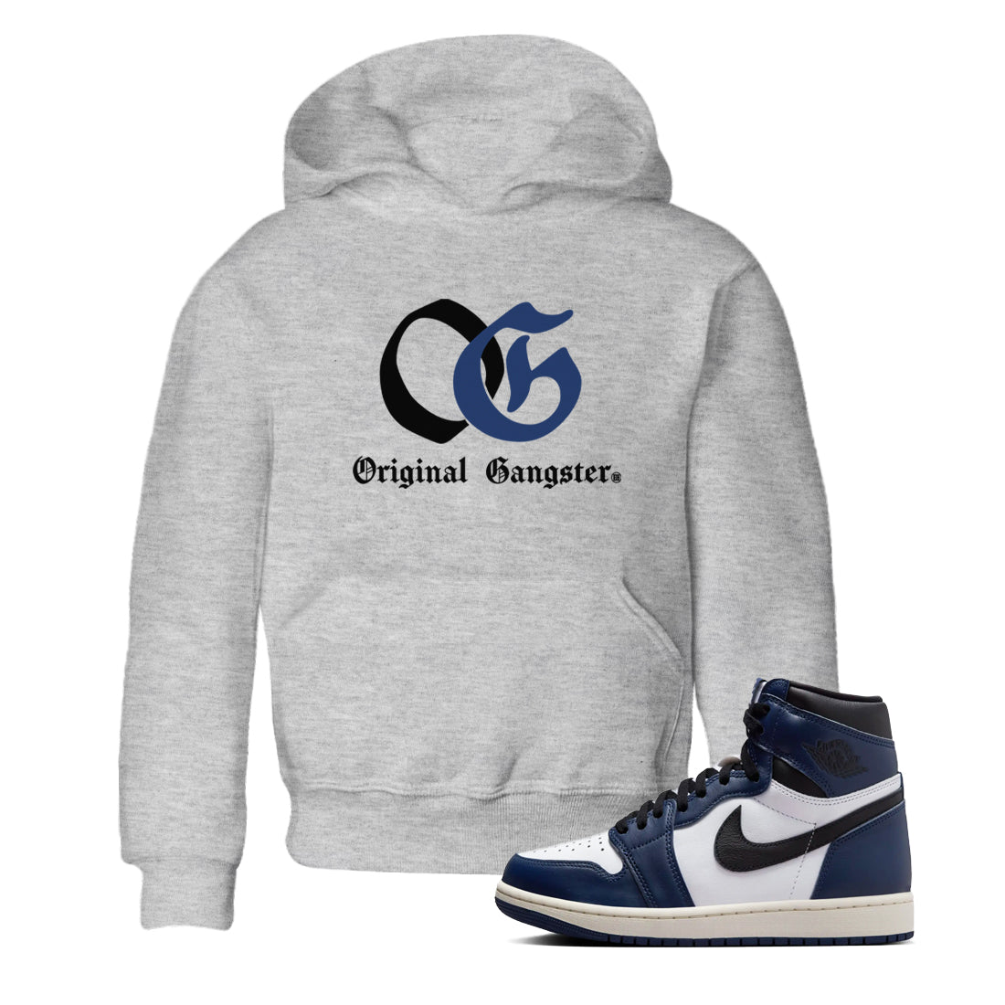 OG Original Gangster snkmatch Tees Kids - Air Jordan 1 Midnight Navy