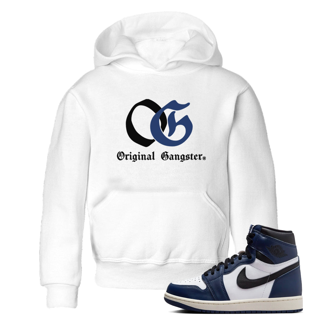 OG Original Gangster snkmatch Tees Kids - Air Jordan 1 Midnight Navy