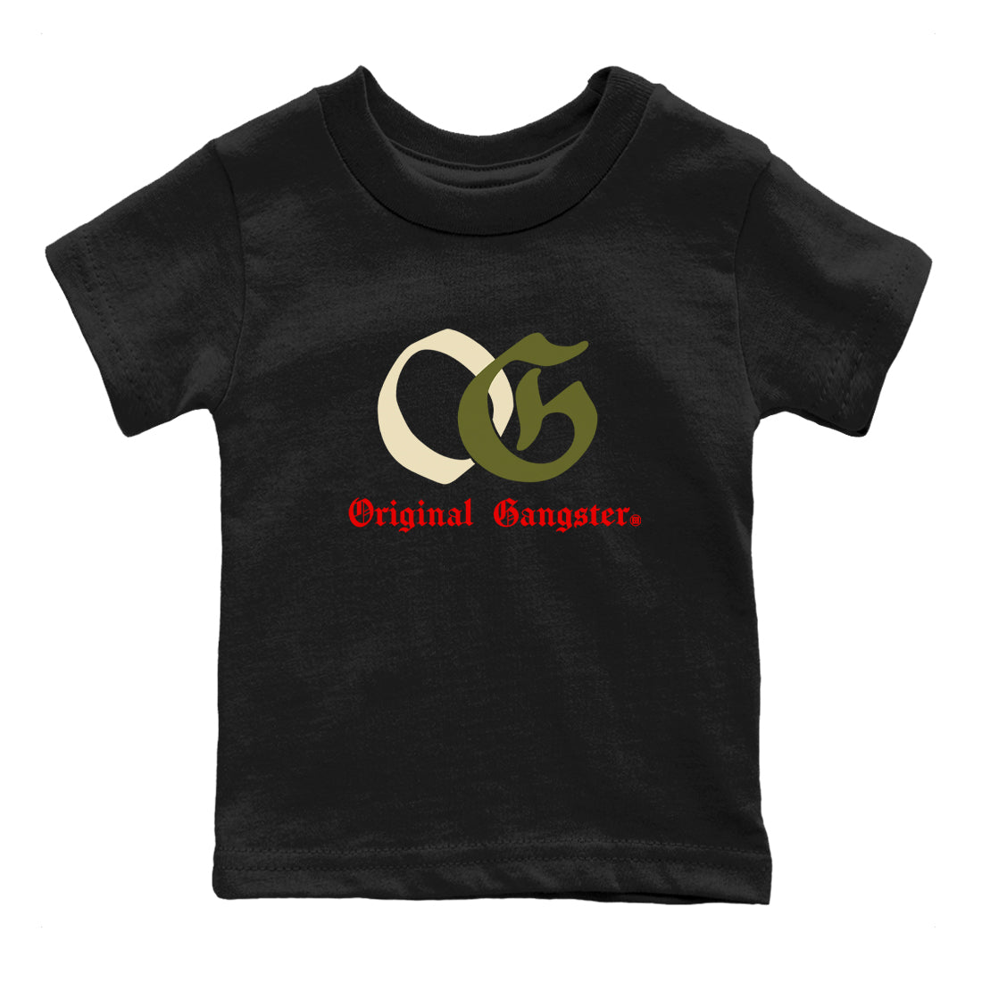 OG Original Gangster snkmatch Tees Kids - Air Jordan 1 Travis Scott Medium Olive