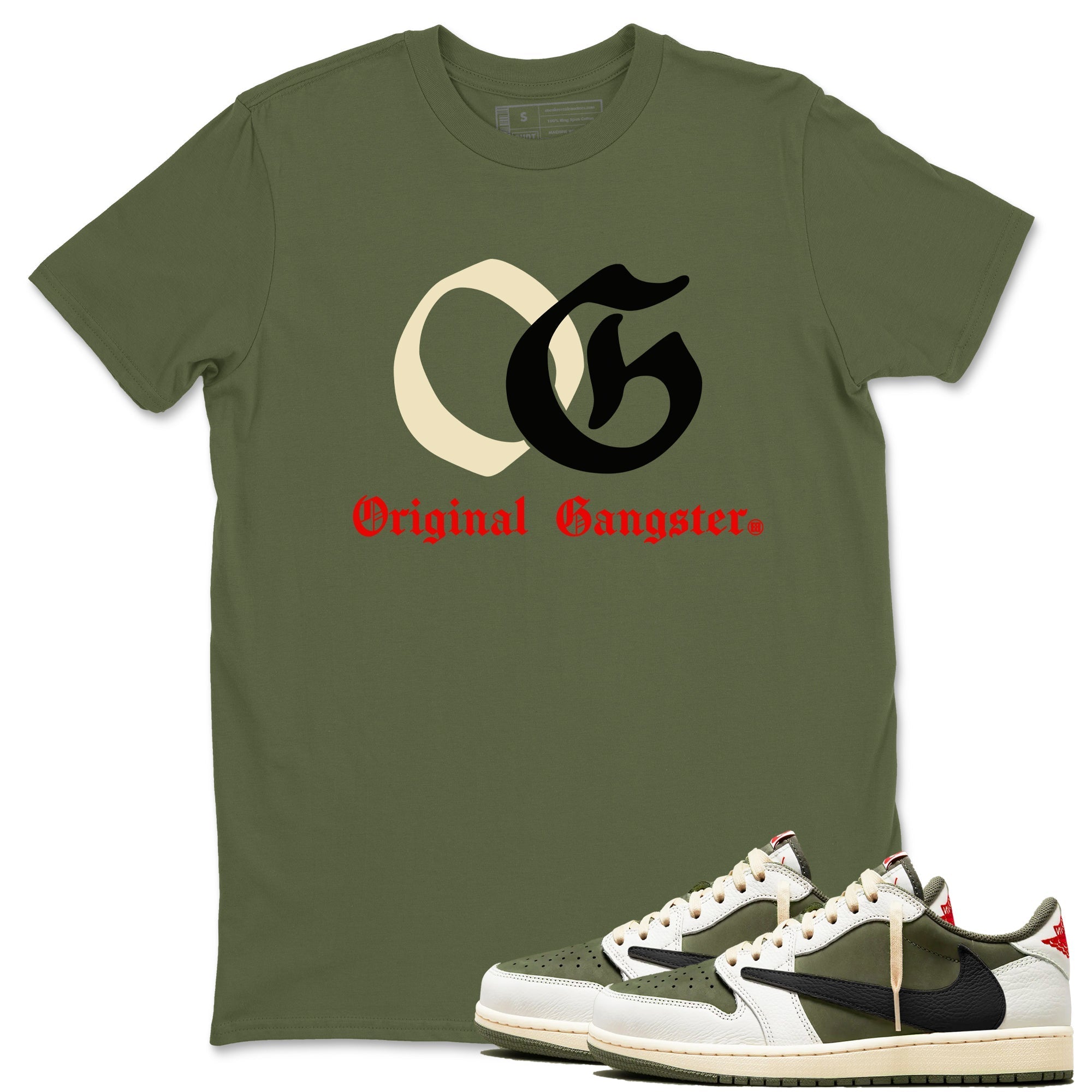 OG Original Gangster snkmatch Tees - Air Jordan 1 Travis Scott Medium Olive