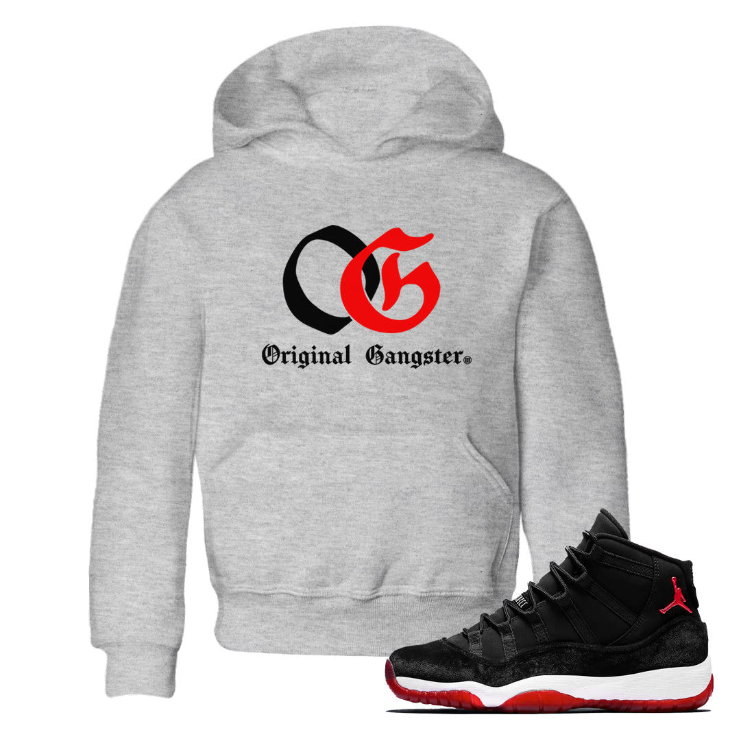 OG Original Gangster snkmatch Tees Kids - Air Jordan 11 Bred Velvet
